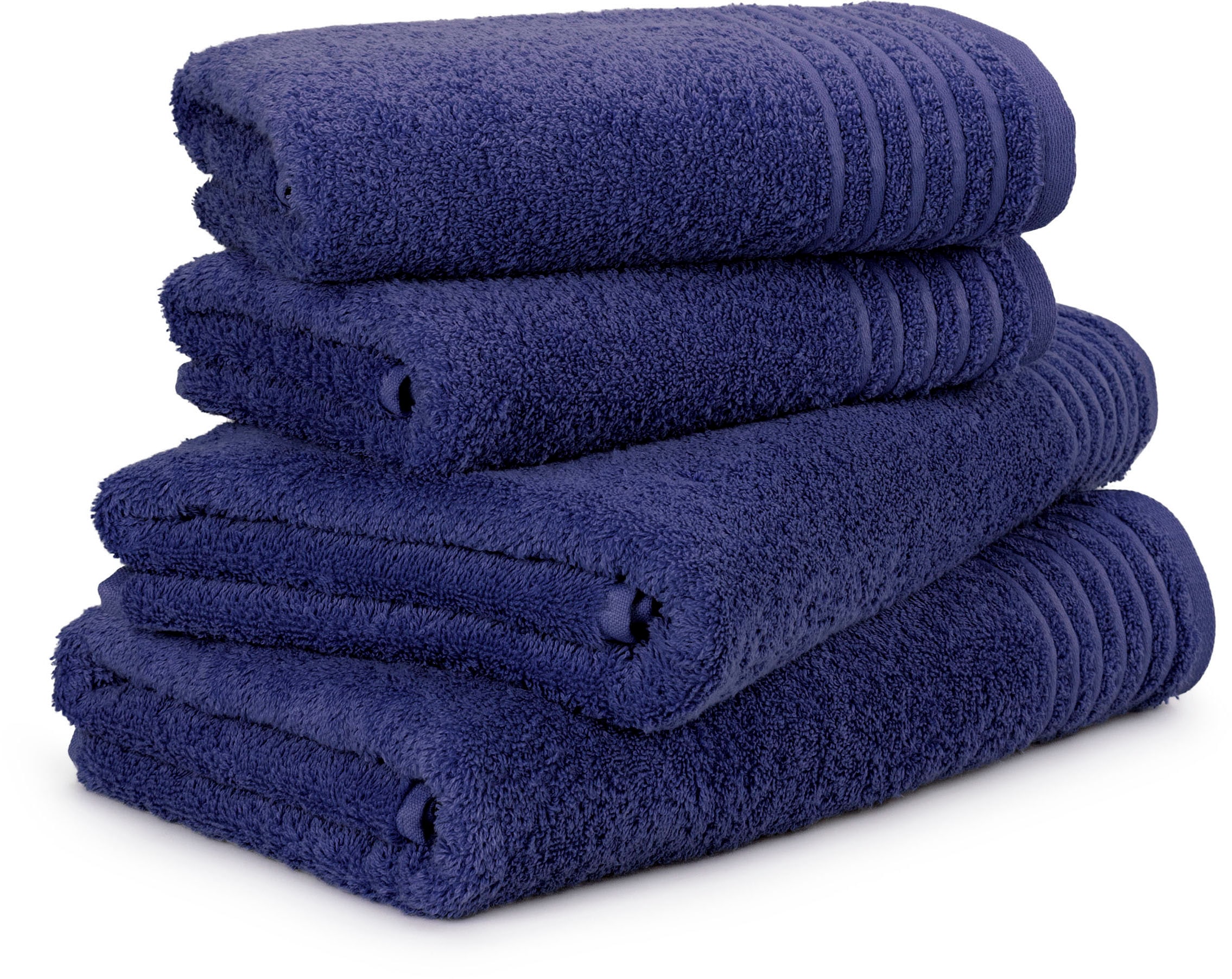 Möve Handtuch Set "New Classic" 4 Stk. Walkfrottier 2x Hand- und 2x Duschtücher, 100% bester Baumwolle (480 g/m²)