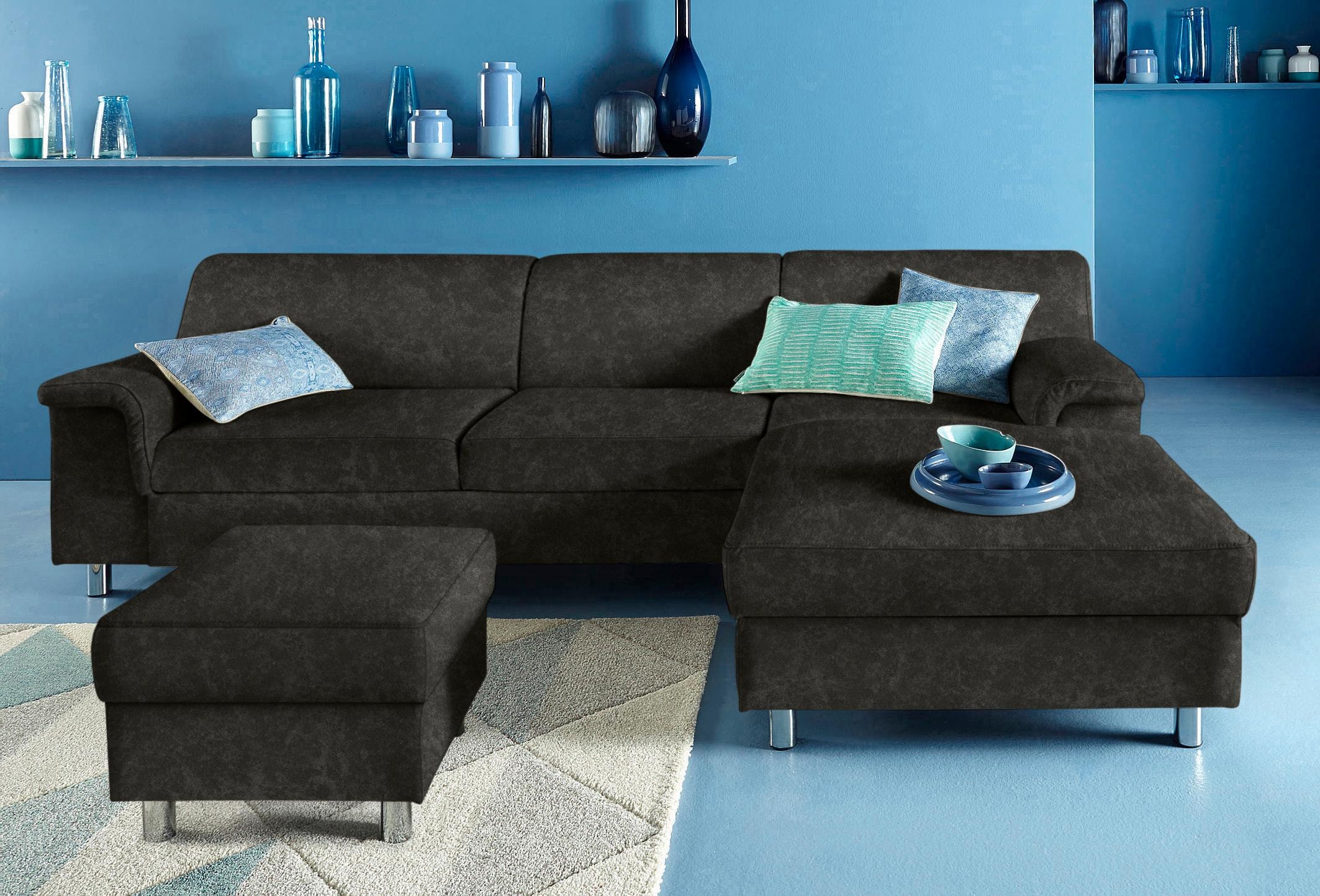 Home affaire Ecksofa "Jamie, modern und elegant, Fußhöhe 9cm, L-Form," wahl günstig online kaufen