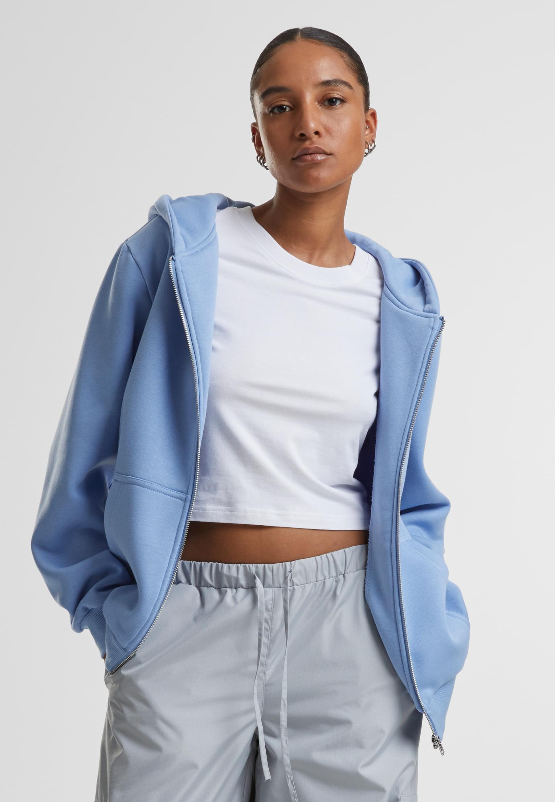 URBAN CLASSICS Cardigan »Urban Classics Ladies Fluffy Zip Cardigan«