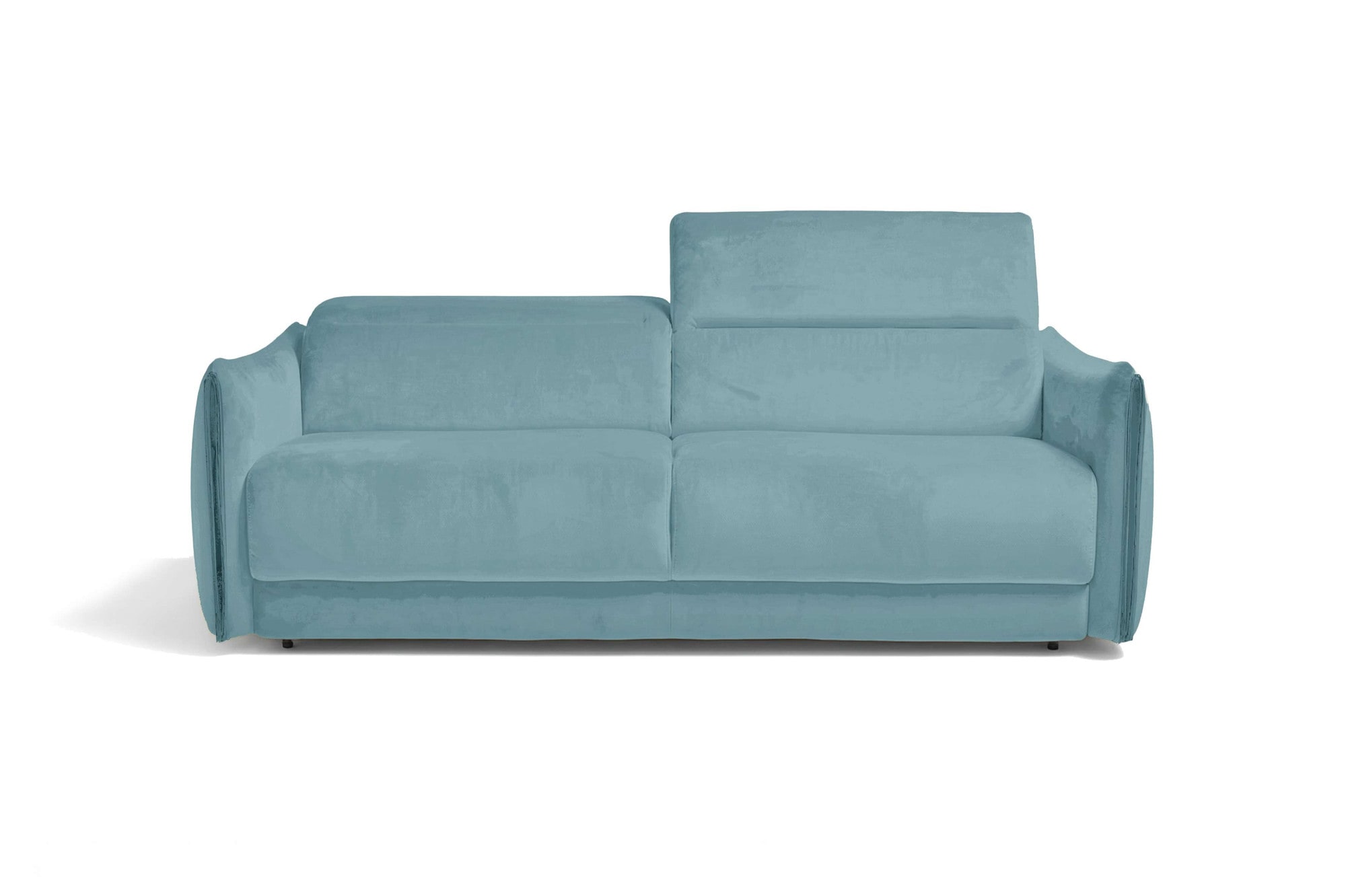 Egoitaliano Schlafsofa "FOX, 216 cm, Made in Italy-Designsofa mit Dauerschlaffunktion" Bettsofa, Luxus-Microfaser mit verstellbaren Kopfstützen