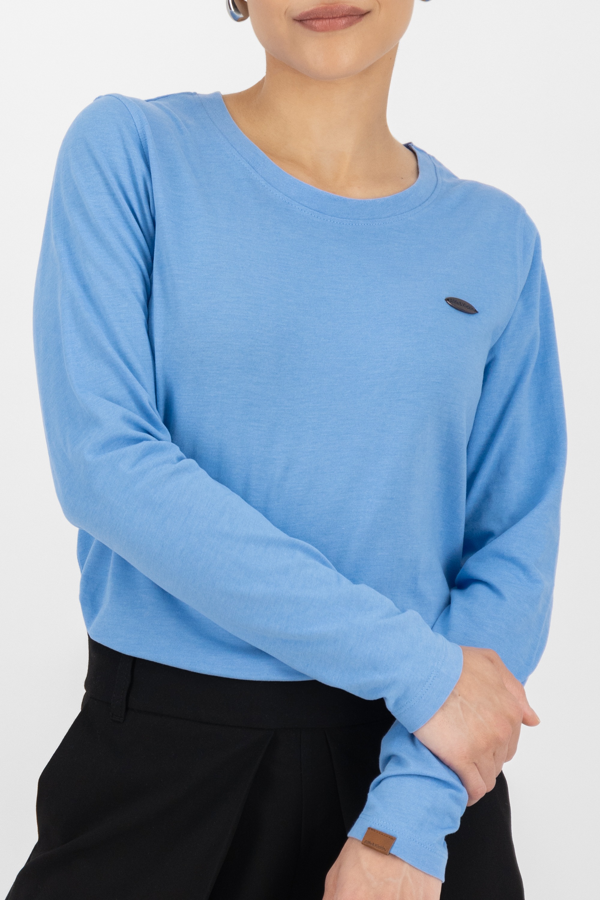 Alife & Kickin Langarmshirt »Damen LeaAK A«, Figurnah geschnittenes Longsleeve Shirt mit Rundhalsausschnitt