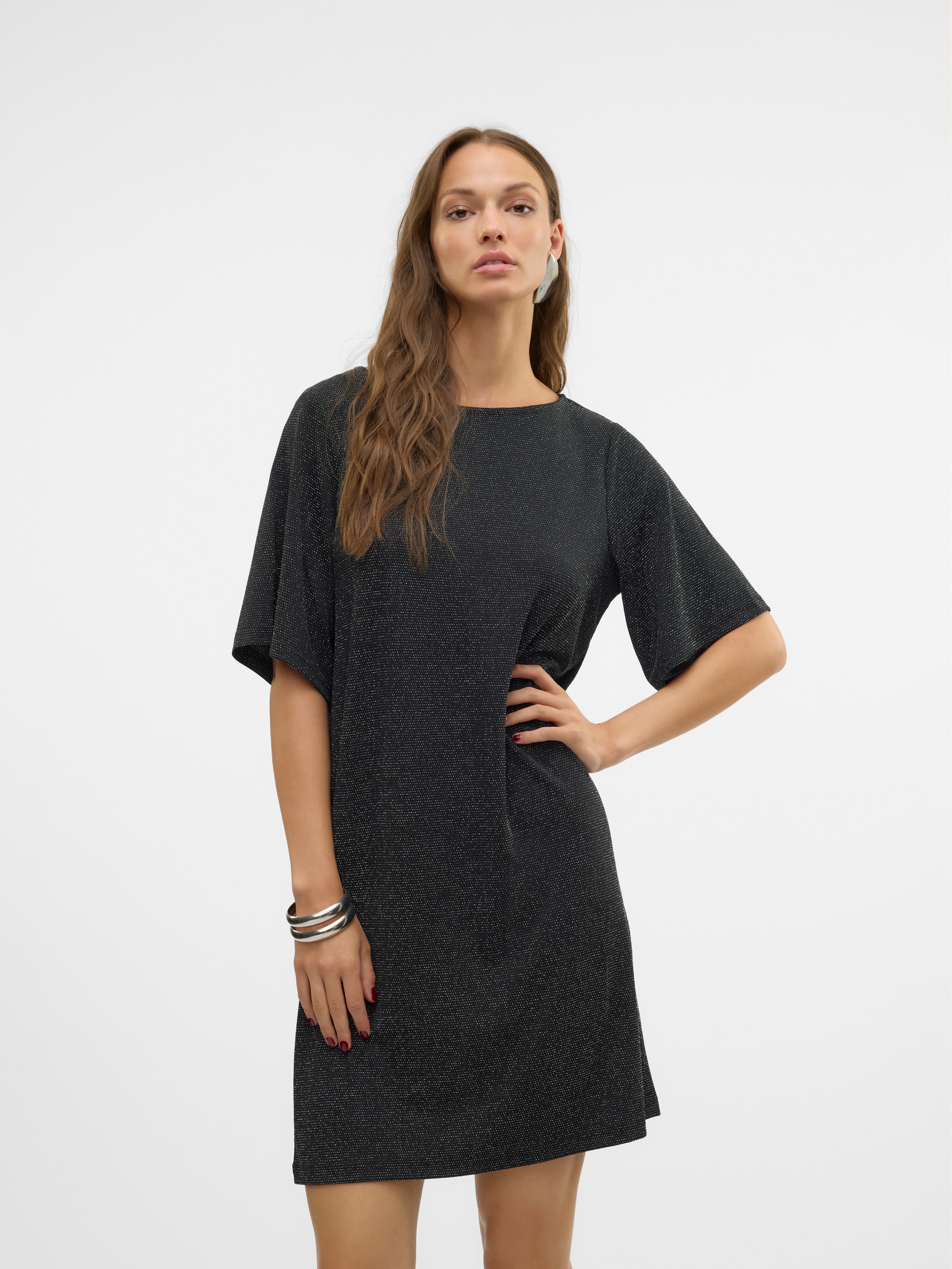 Vero Moda Midikleid "VMKANVA 2/4 TEE DRESS JRS GA", Sommerkleid, mit Glitze günstig online kaufen