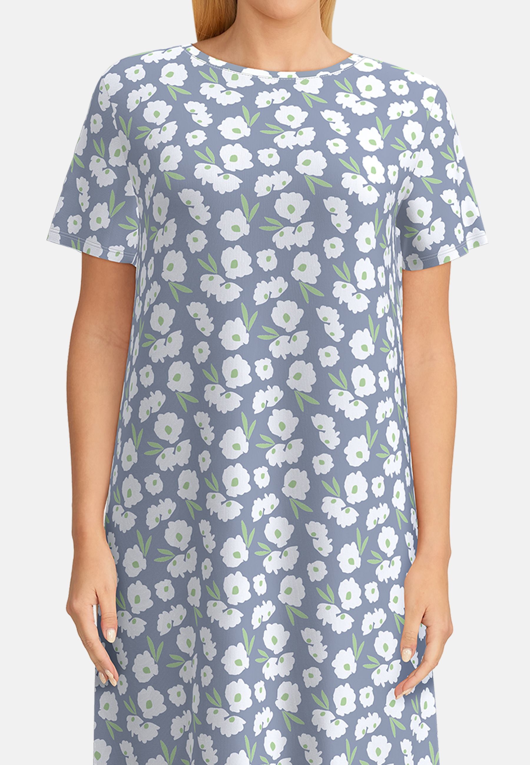 GÖTZBURG Nachthemd "Sligo", florales Design, Kurzarm, Rundhals-Ausschnitt günstig online kaufen