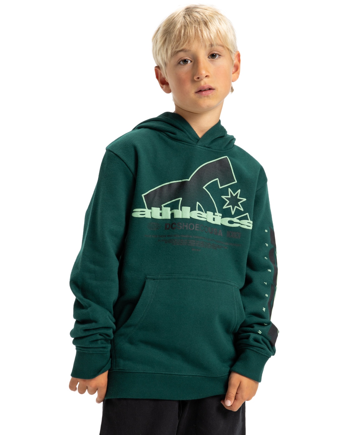 DC SHOES Jungen Kapuzensweatshirt "Slathletic", rosa, Gr. 16, 55% Baumwolle, 25% Baumwolle, 20% Polyester, Sweatshirts