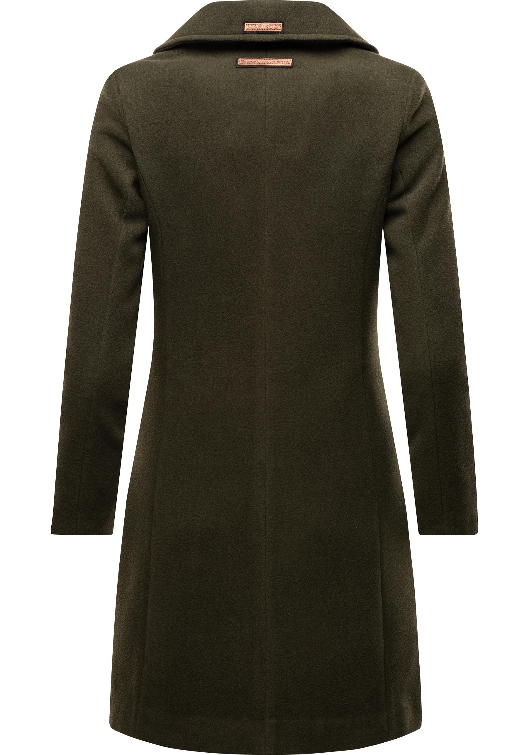 Thumbnail - Marikoo Kurzmantel "Nanakoo", edler Damen Trenchcoat in Wollmantel-Optik