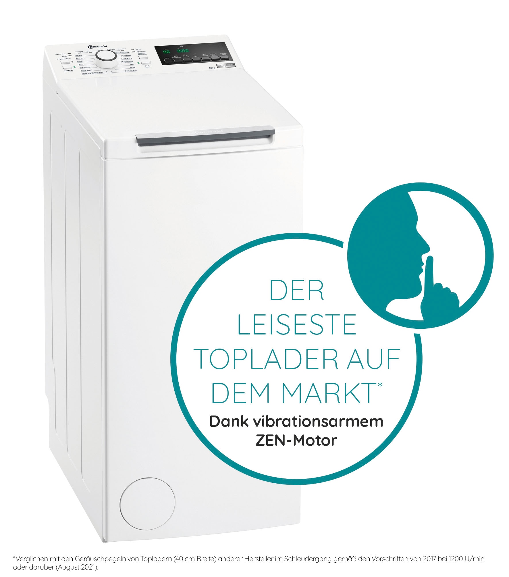 BAUKNECHT Waschmaschine Toplader, WMT Eco auf BAUR kg, 6ZB, U/min Rechnung 6 Pro | 1200