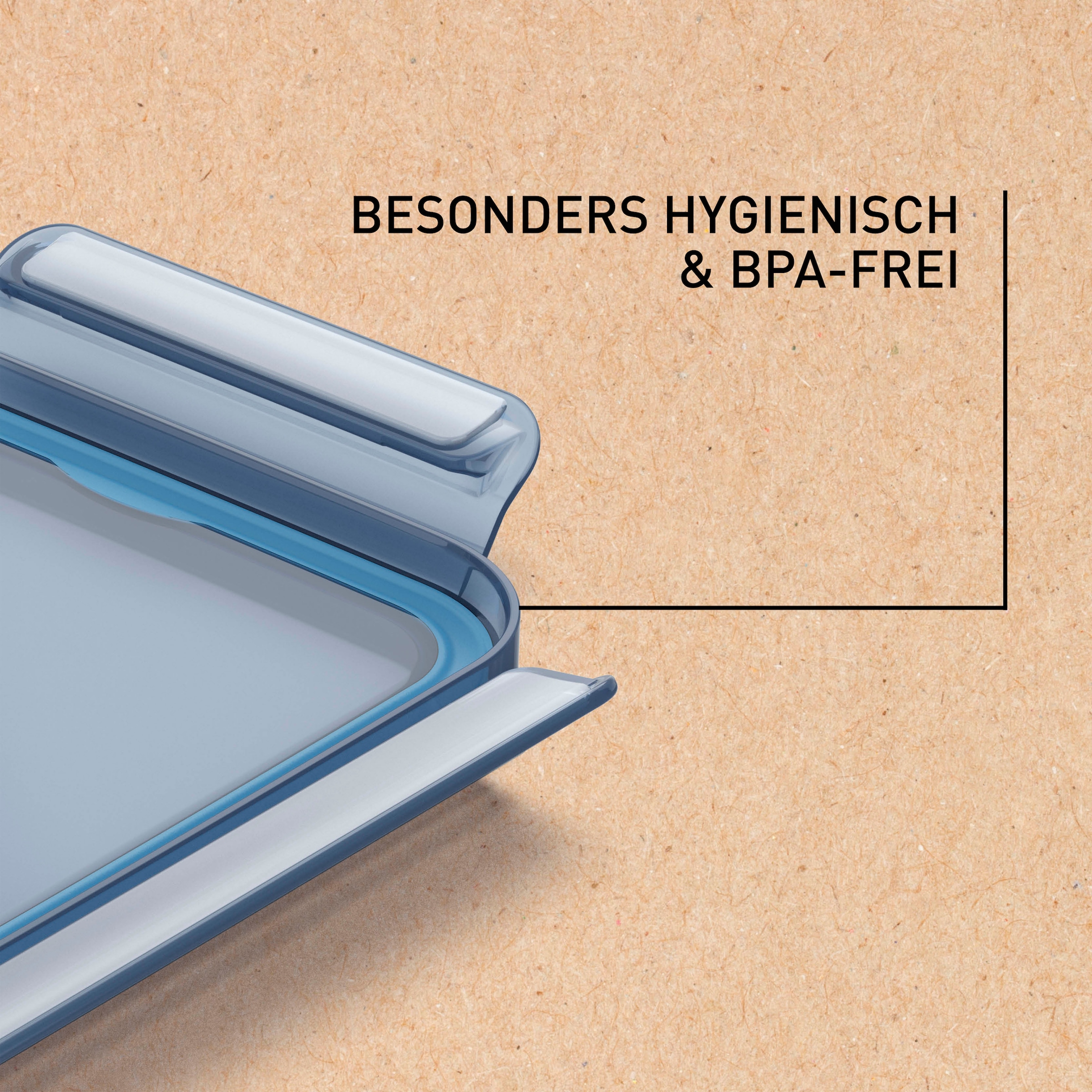 Emsa Frischhaltedose »Clip & Close Eco«, (Set, 3 tlg.), 0,55/1/2,2 l, 100% dicht, mikrowellen-/spülmaschinen-/gefriergeeignet