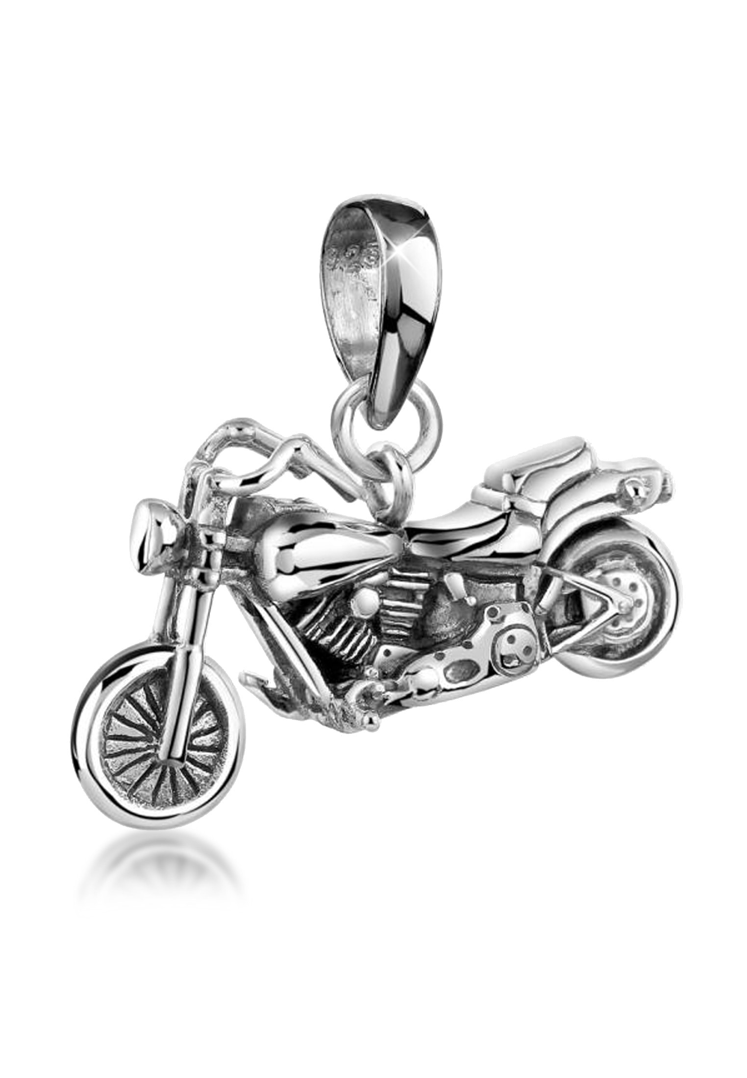 Kuzzoi Kettenanhänger »Herren Motorrad Bike 925er Silber«