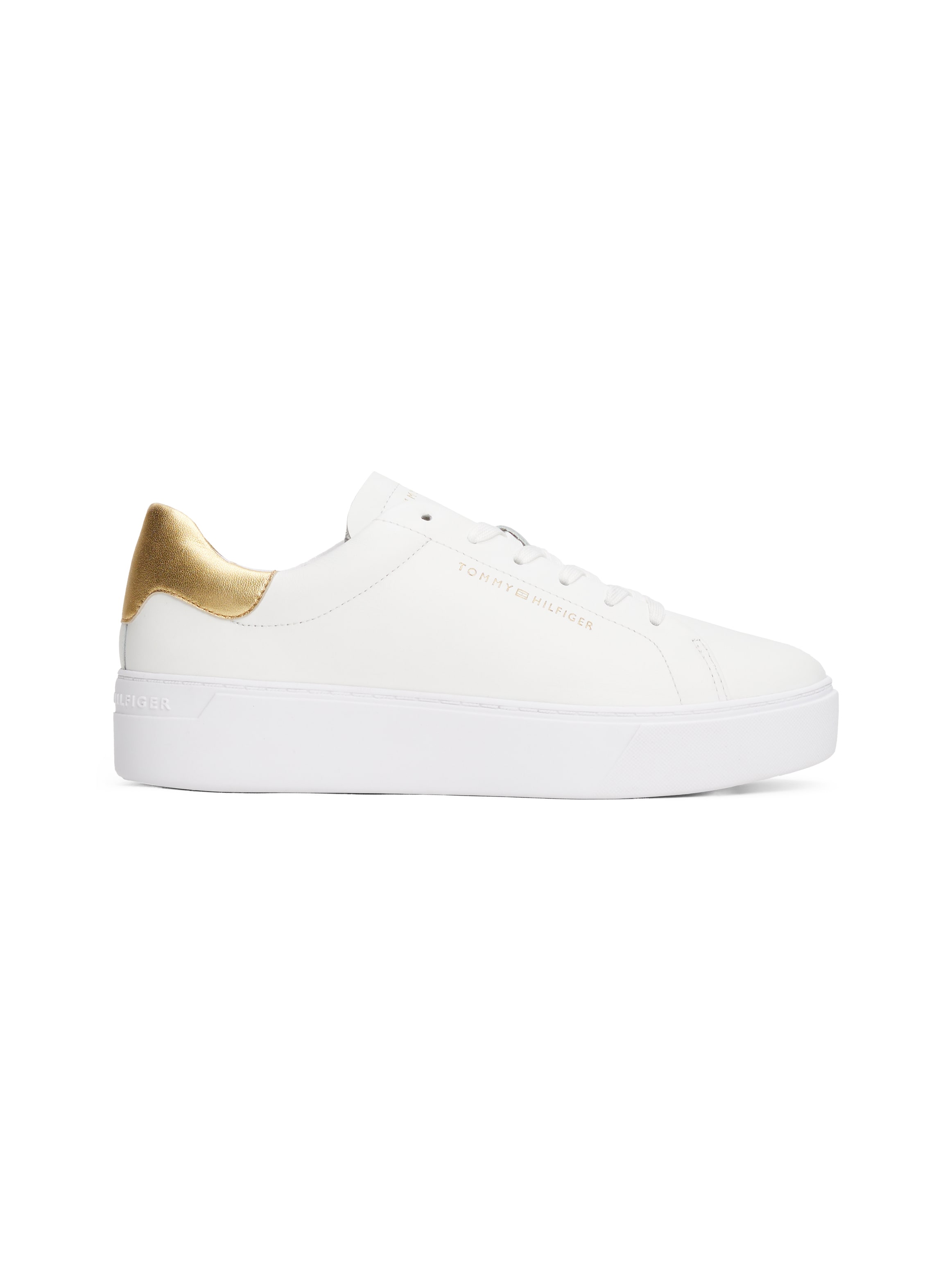 Tommy Hilfiger Plateausneaker »ESSENTIAL PLATFORM COURT SNEAKER«, Freizeitschuh, Halbschuh, Schnürschuh mit gepolstertem Schaftrand