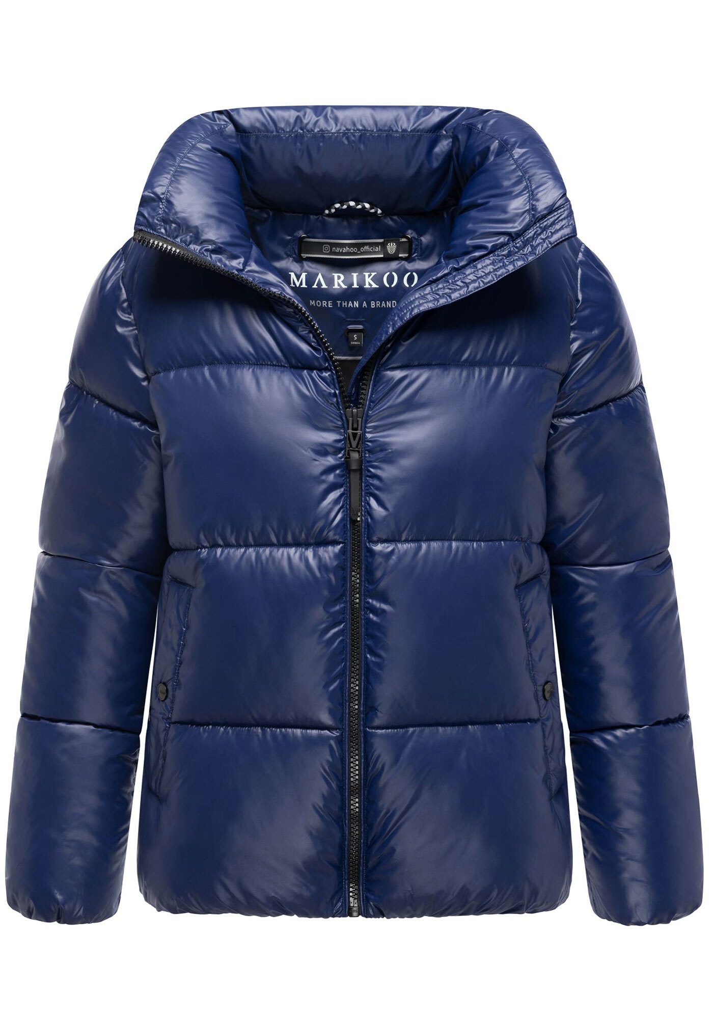 Marikoo Winterjacke »Hazalee«, mit leicht gläzendem Obermaterial und hohem Kragen