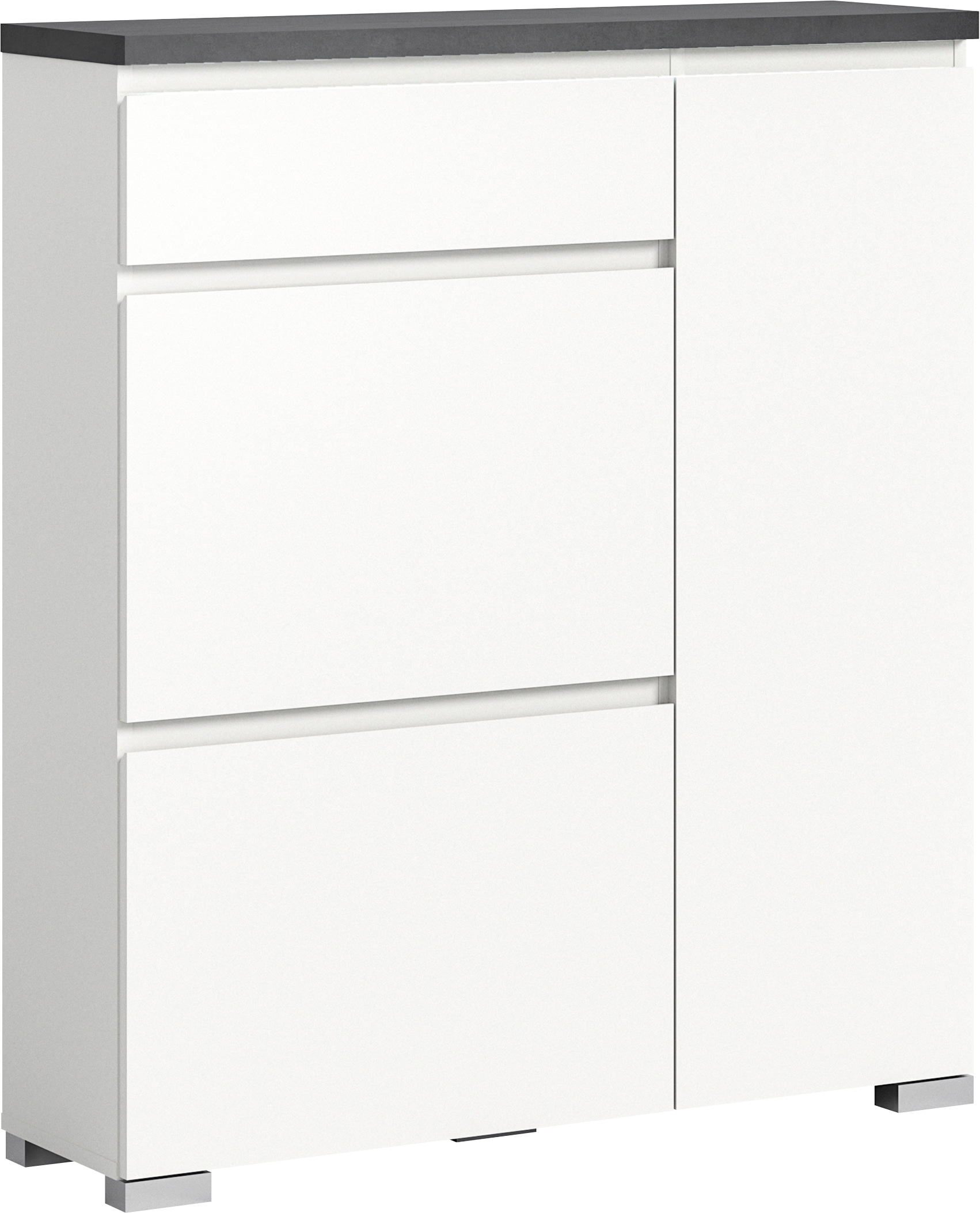 INOSIGN Schuhschrank »Skoskap, Tiefe 27cm, 2 Klappen mt Schuhwalze, 1 Schubkasten, 1 Tür«, Platz für 6 Schuhpaare, Schuhkipper, Schuhkommode, Schuhregal, Kommode