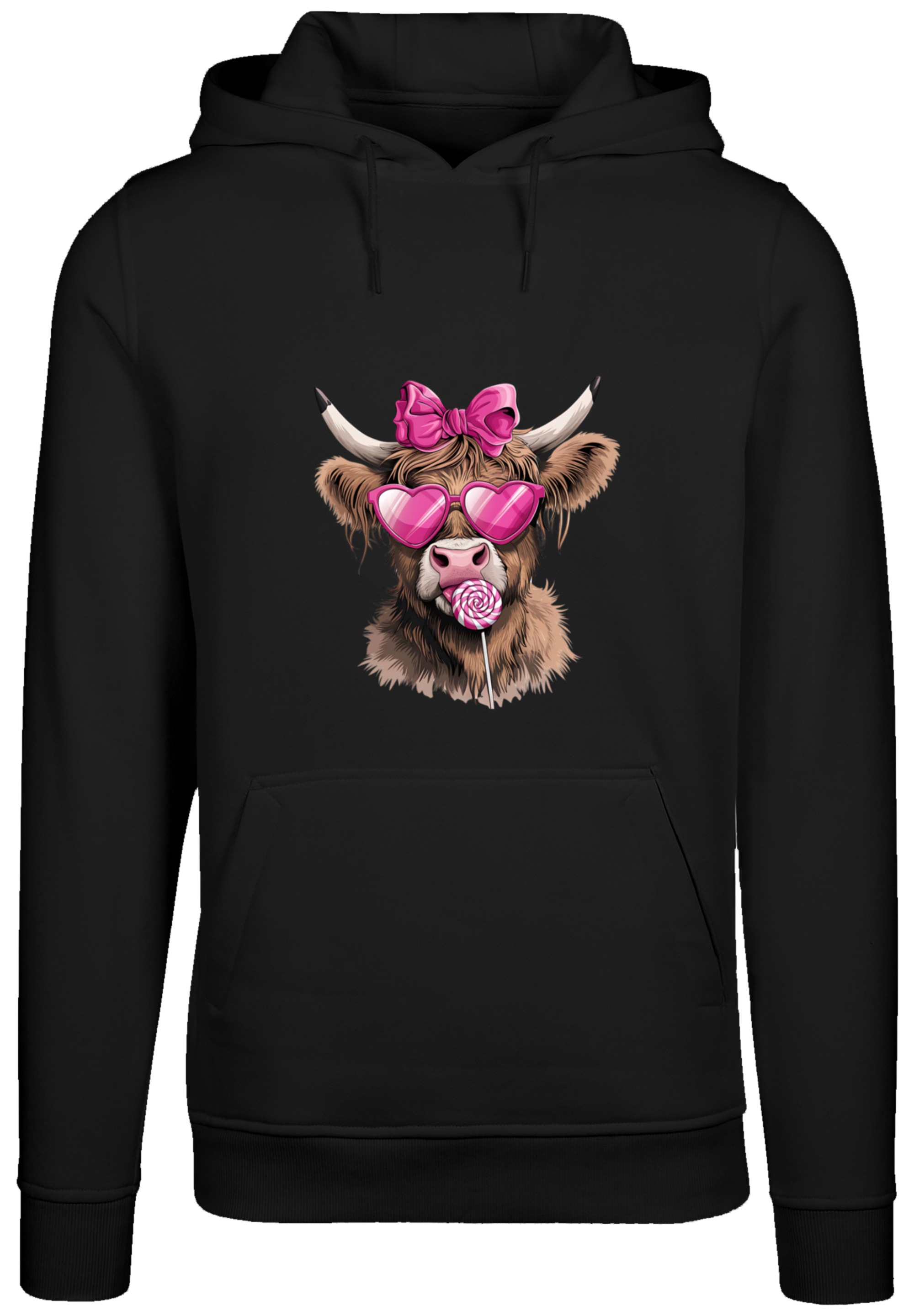 F4NT4STIC Kapuzenpullover »Highland Cow Valentinstag Sonnenbrille«, Premium Qualität