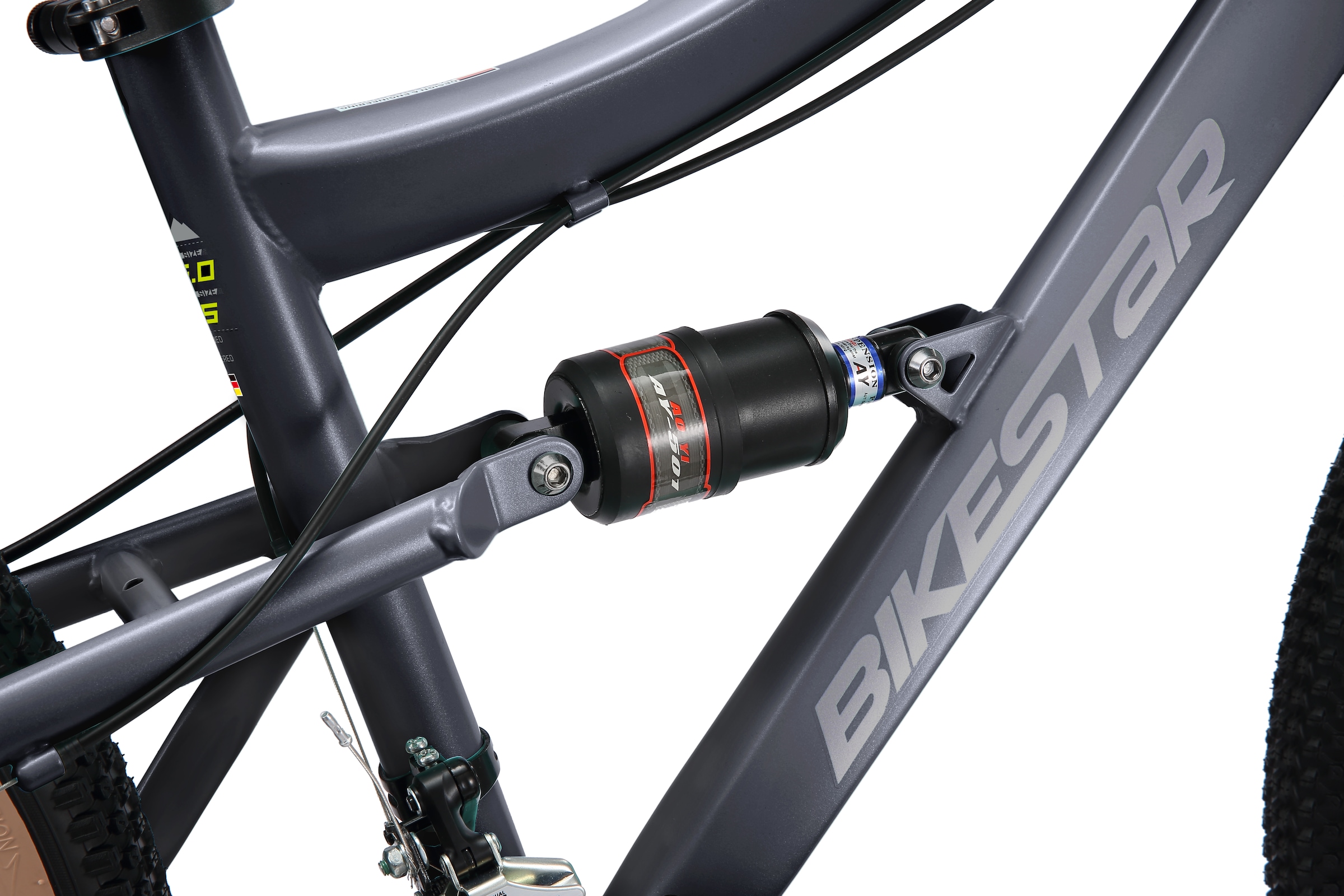 Bikestar Mountainbike 21 Gang Shimano RD-TY300 Schaltwerk Kettenschaltung für Damen und Herren, Kettenschaltung