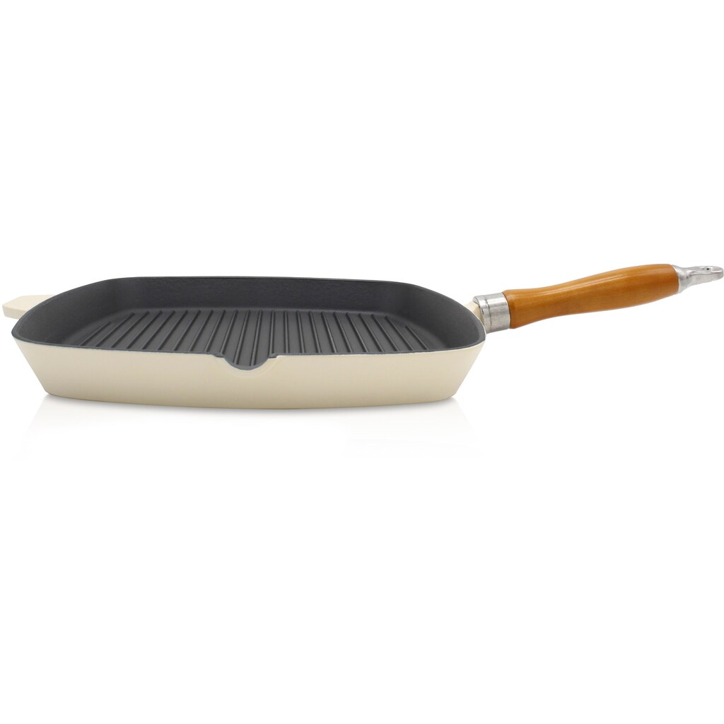 Krüger Steakpfanne »Einsenguss Grill-/ Steakpfanne SAVANNA, 28 x 28cm«, Gusseisen, (1 tlg.), für Induktions-Kochfelder geeignet