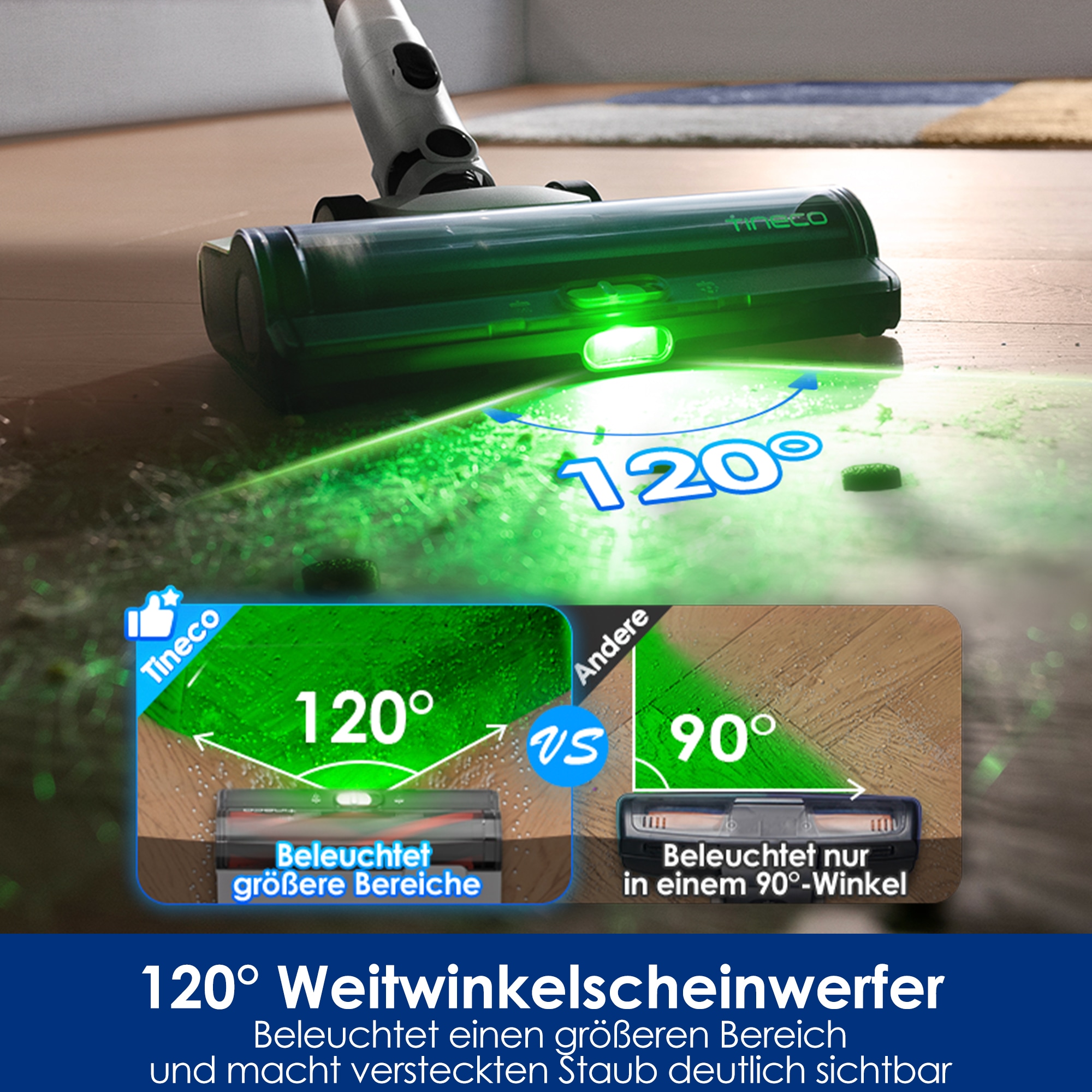 Tineco Akku-Stielstaubsauger »Pure One Station 5, 2x6-fach Filter für Allergiker und Tierhaushalte« Automatik Modus, Zyklonfilter, bis zu 70 Min Laufzeit, Akku wechselbar