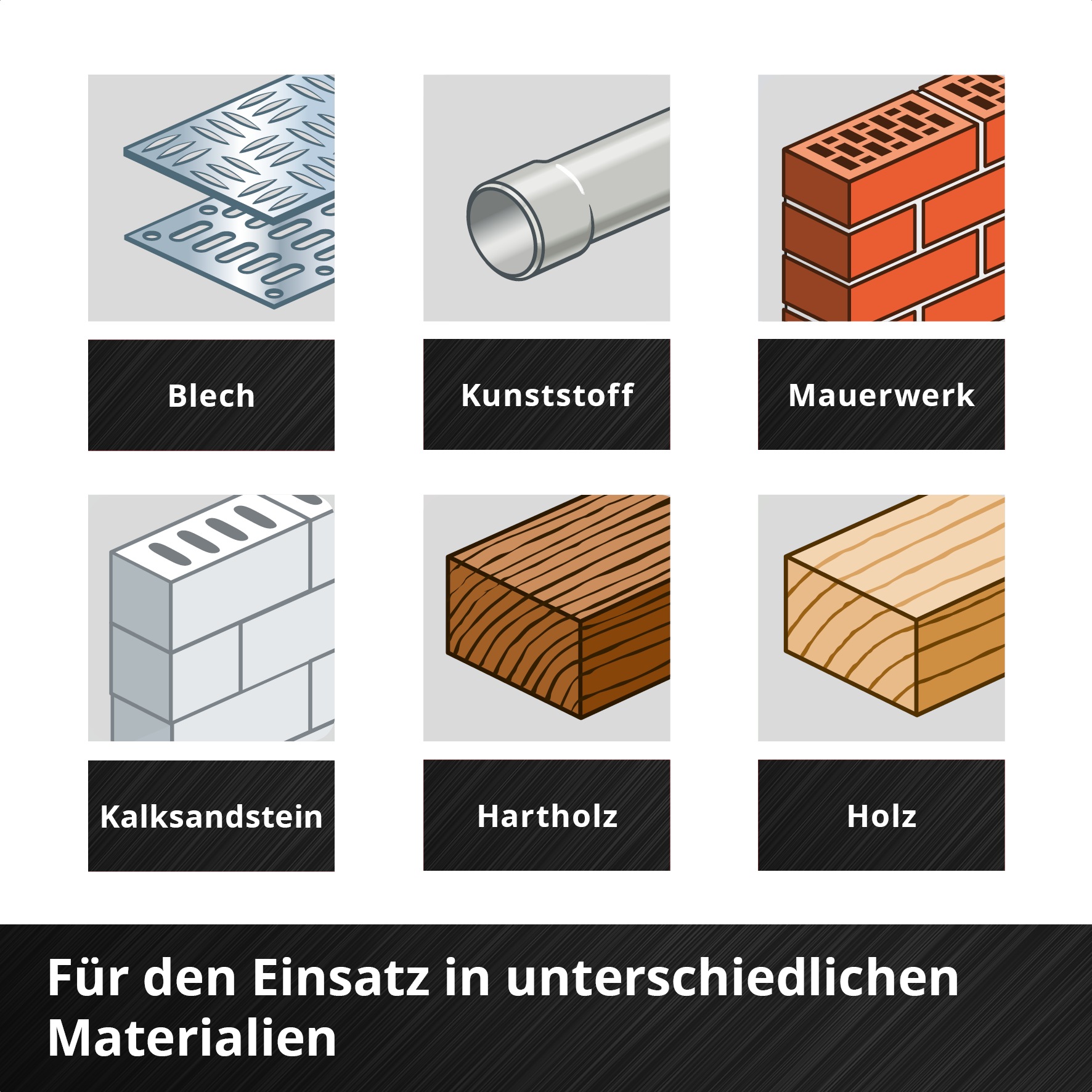 Einhell Bohrer- und Bit-Set »M-CASE«, (Kombi-Set, 16 tlg., Bohrer-Set)