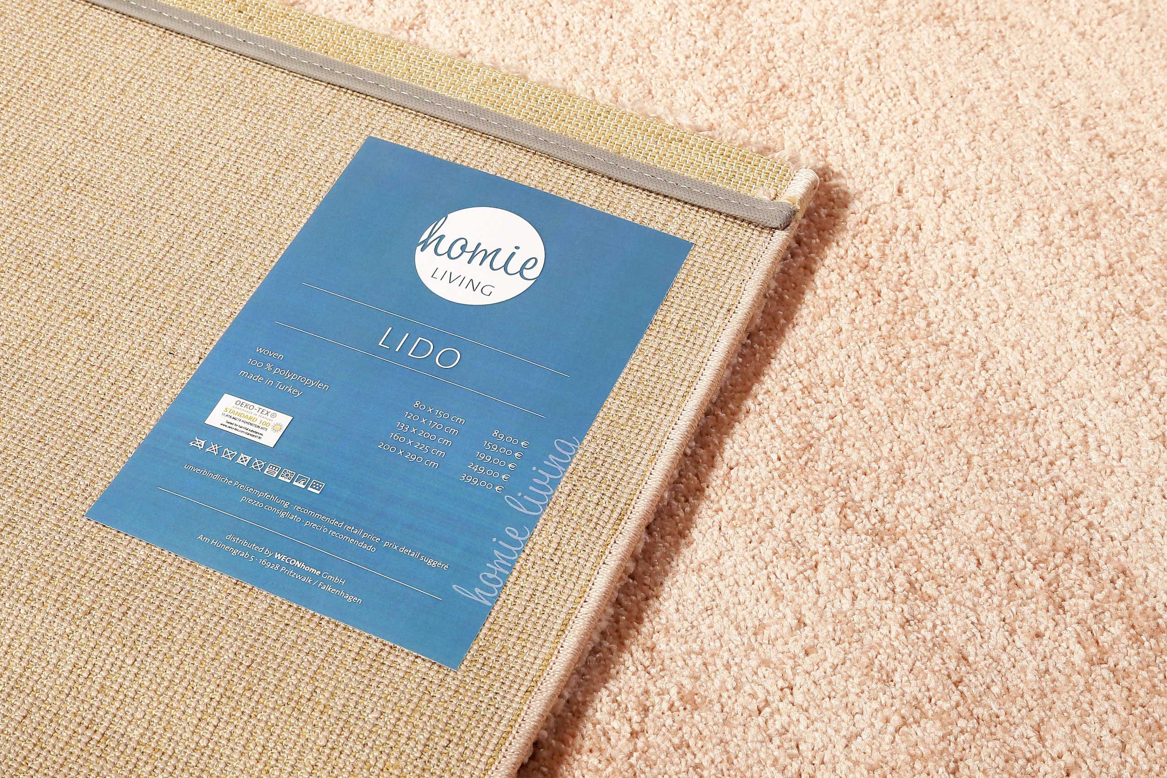 Homie Living Teppich »Lido HL-822937«, rechteckig, 18 mm Höhe