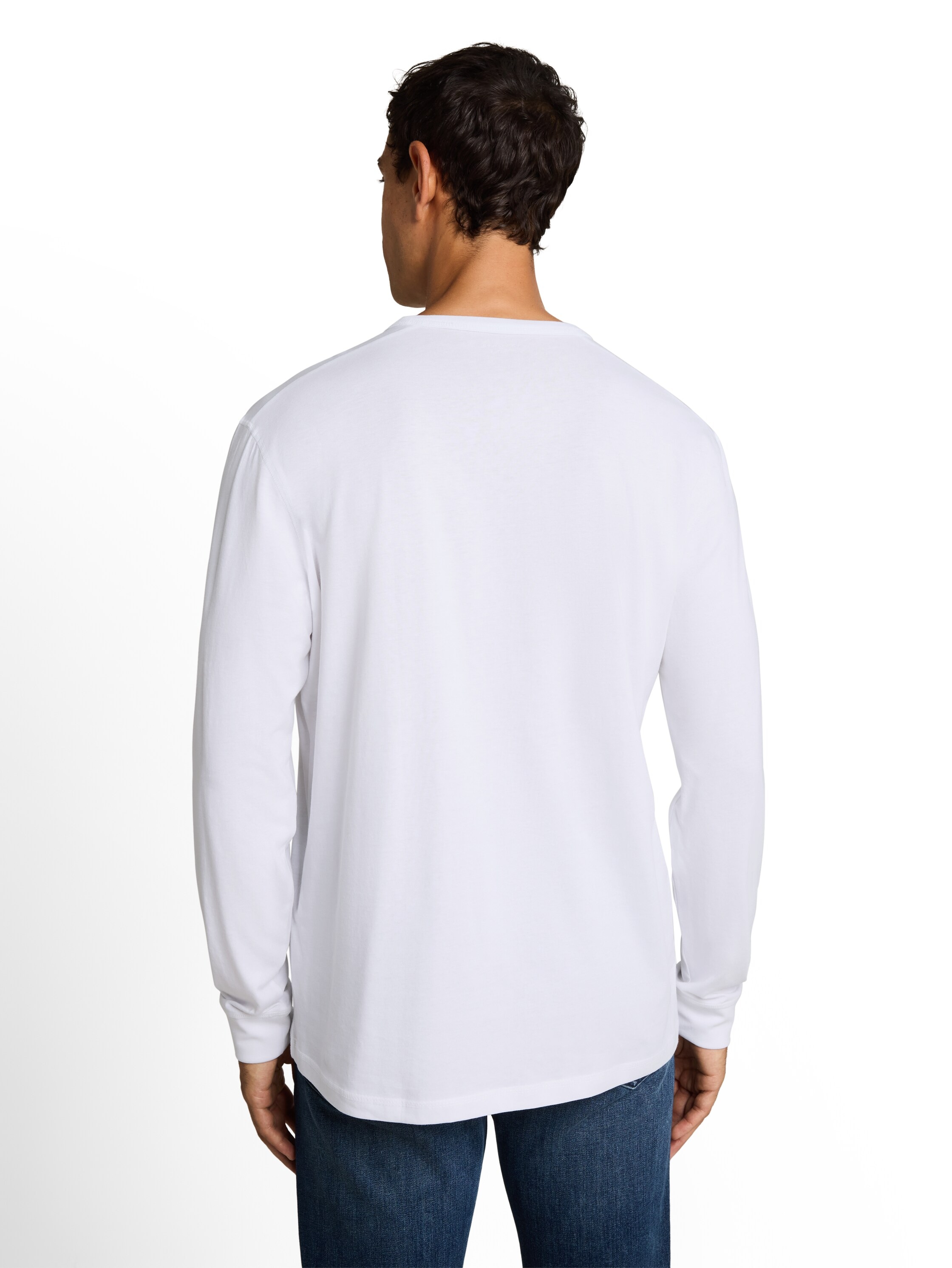 TOM TAILOR Langarmshirt 3 3er Pack Basic Langarmshirts / Rundhals mit Viskose