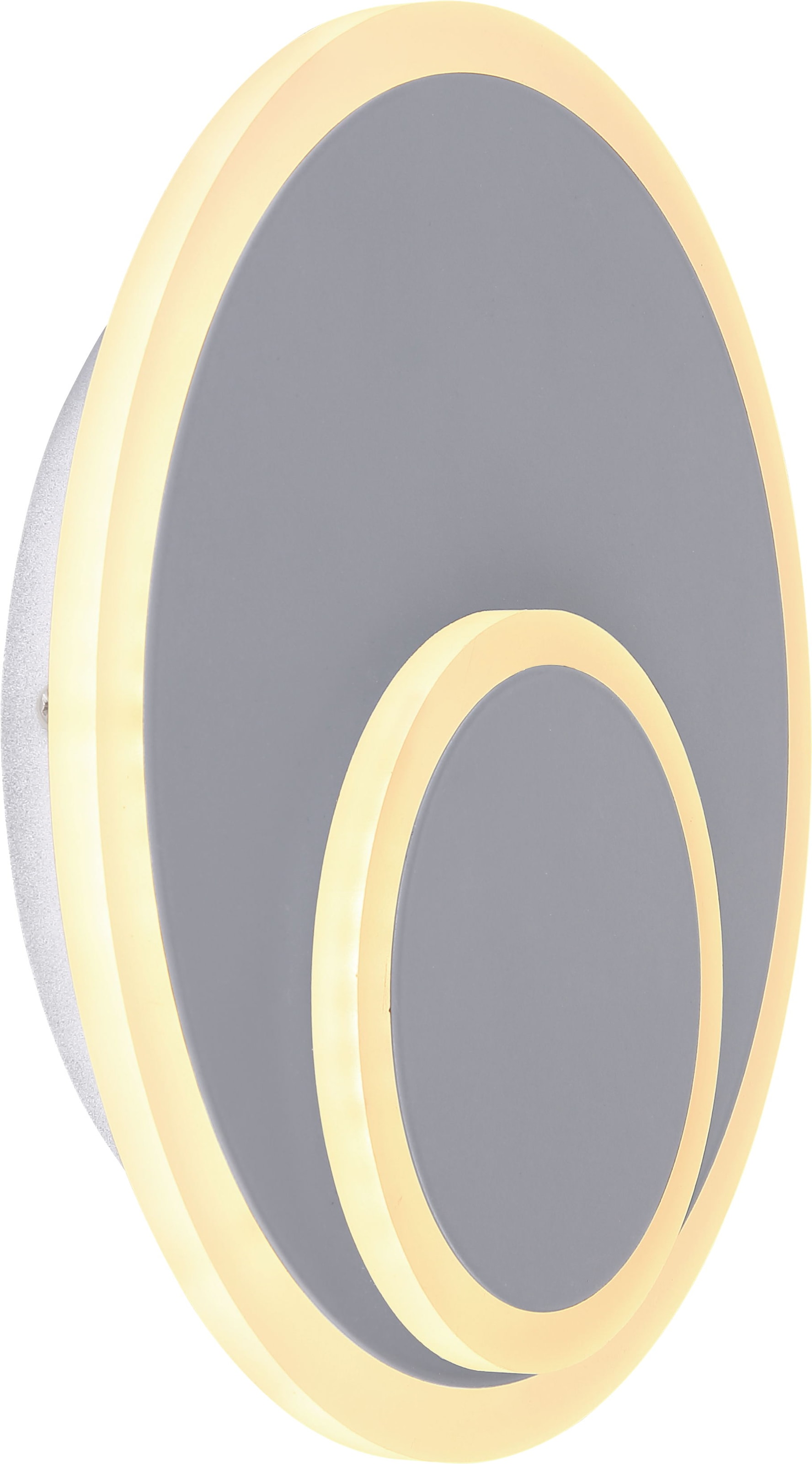 GLOBO LIGHTING LED Wandleuchte »VILLA«, Leuchtmittel LED-Modul | LED fest integriert, Wandlampe/grau/Flur/Wohnzimmer/ø: 255mm/modern