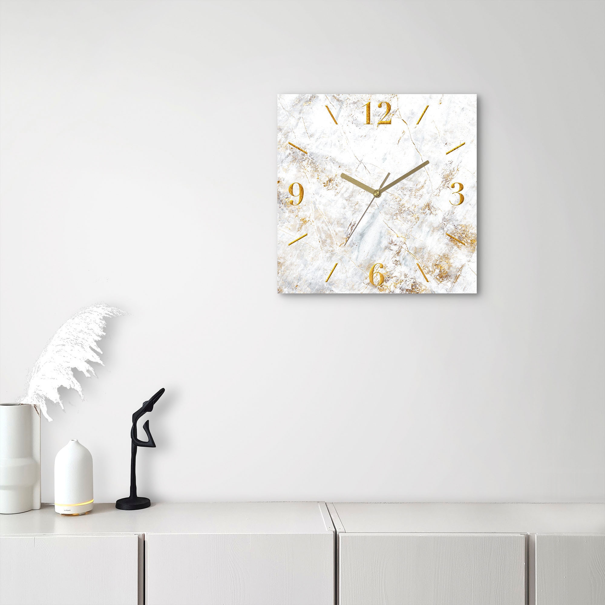 Leonique Wanduhr "Marmor" wahlweise mit Quarz- oder Funkuhrwerk, lautlos oh günstig online kaufen