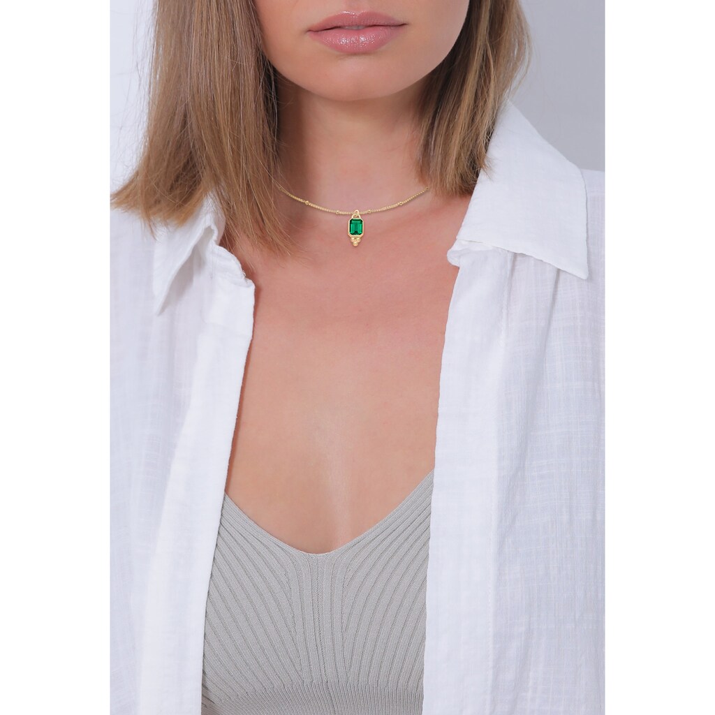 Elli Premium Collierkettchen »Choker Kugelkette Quartz Edelstein 925 Silber«