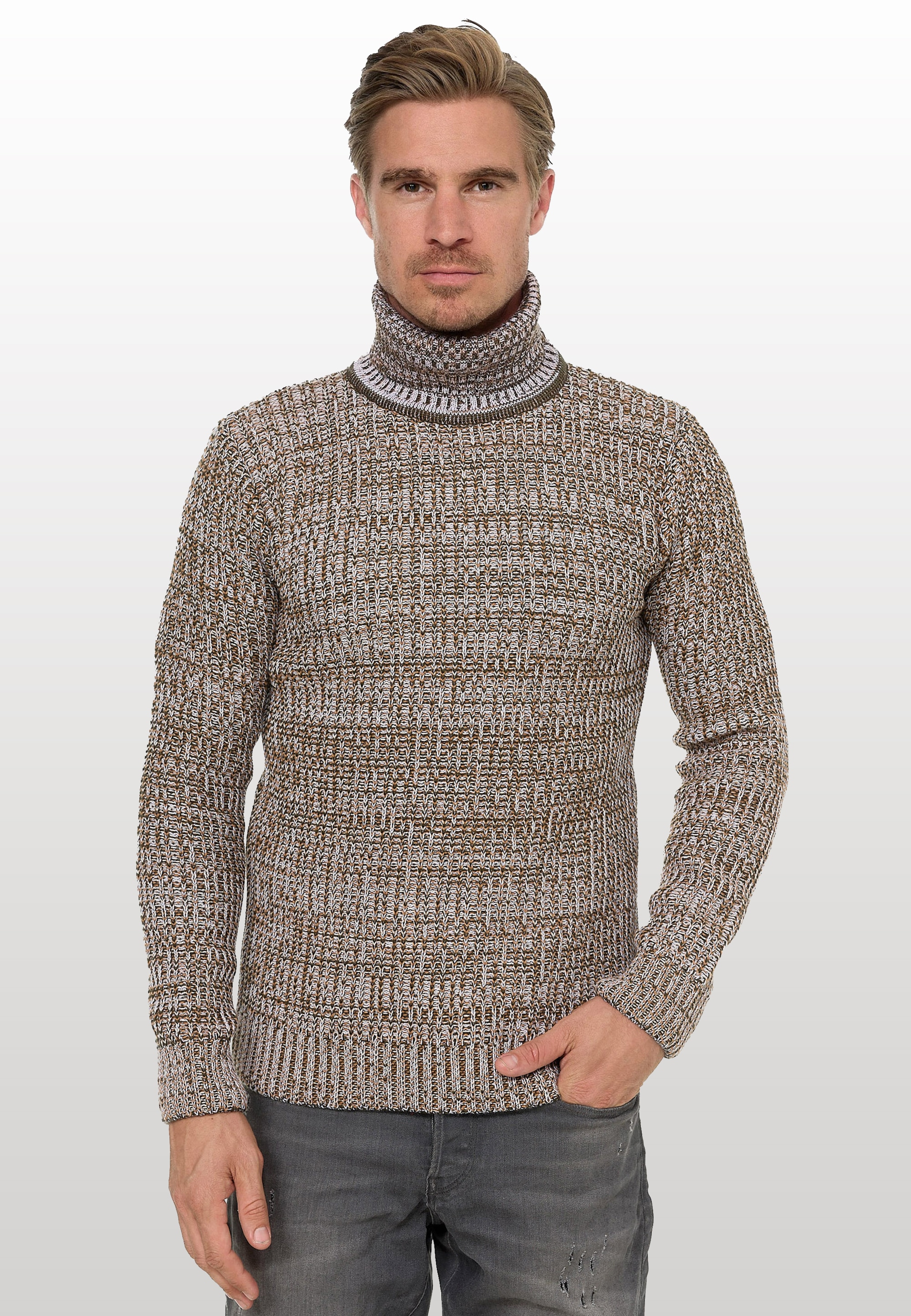 Rollkragenpullover, im angesagten Strickdesign