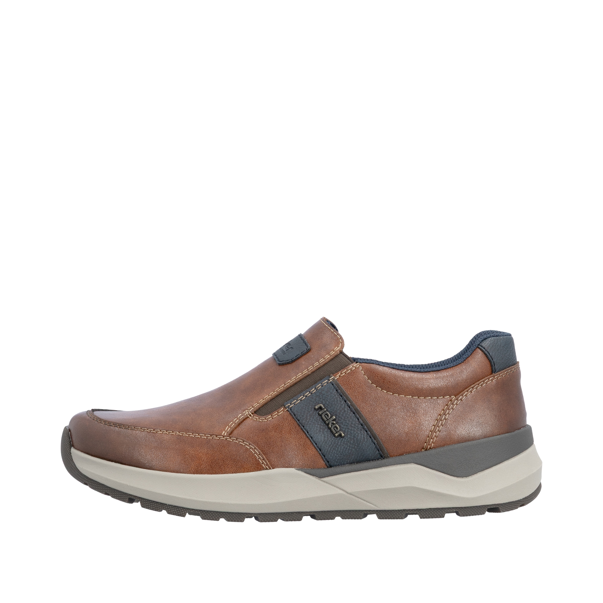Rieker Slip-On Sneaker  Schlüpfschuh, Slipper, Halbschuh, Freizeitschuh mit Kontrastbesatz