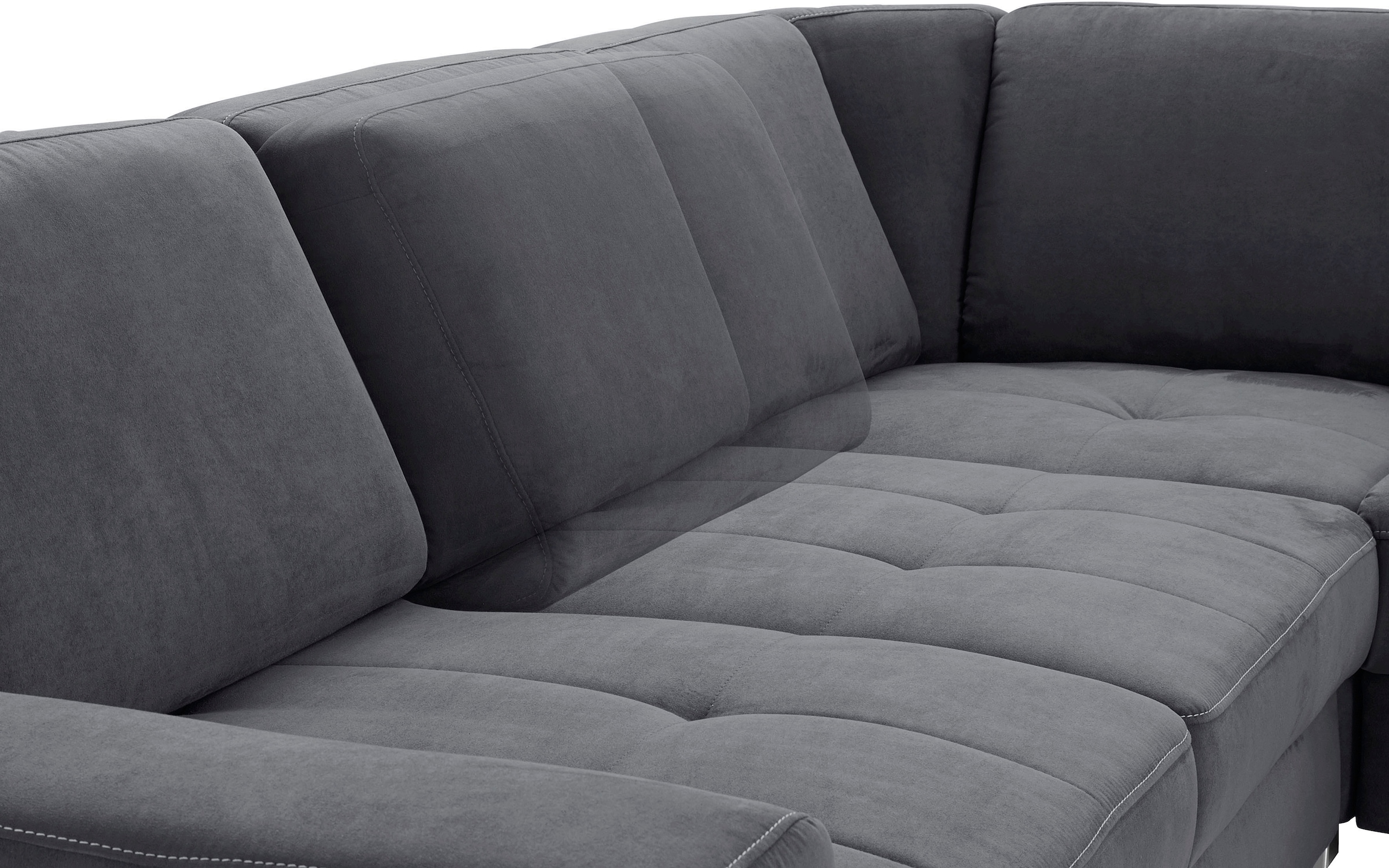 sit&more Ecksofa »Santorini L-Form«, mit Federkern und Sitztiefenverstellung, wahlweise mit Bettfunktion