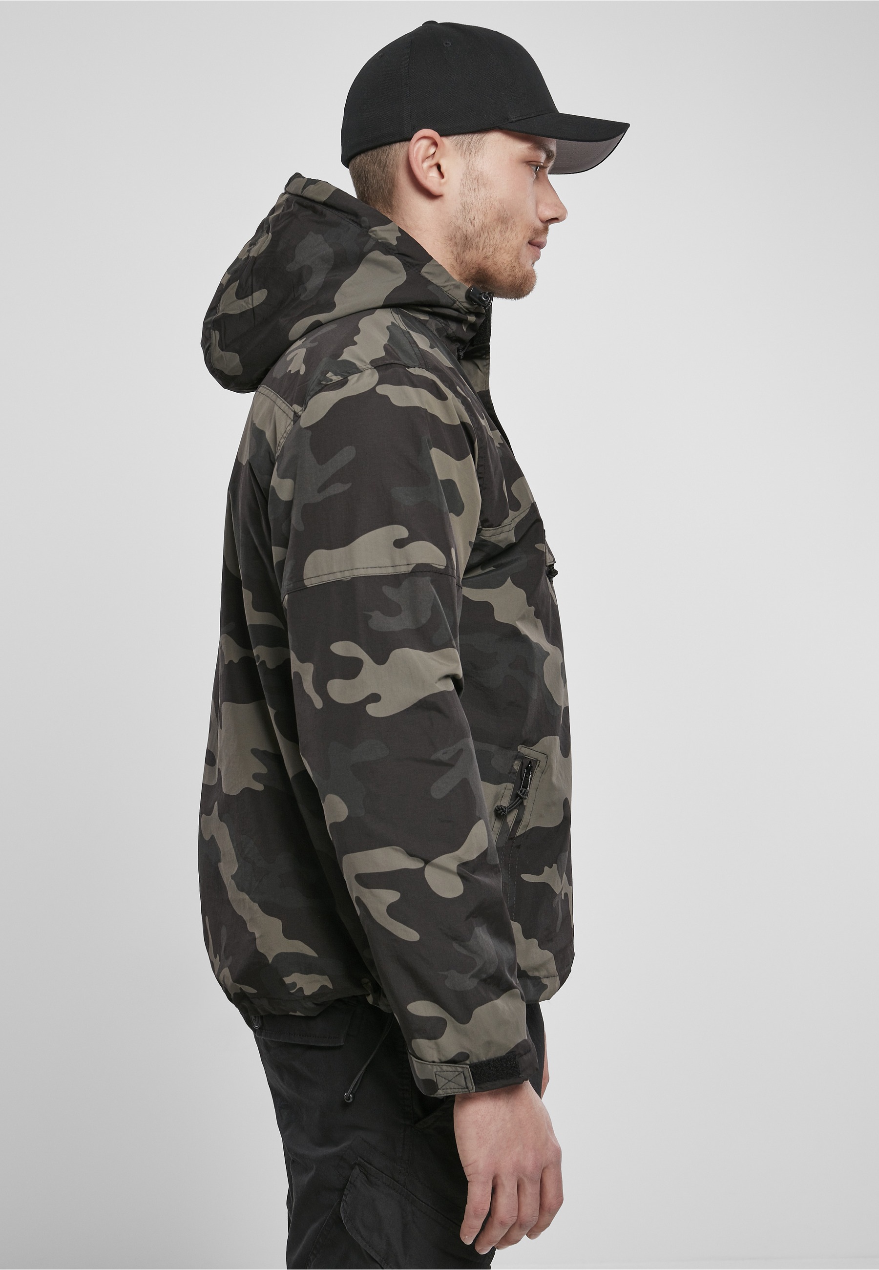 Brandit Anorak »Brandit Herren Fleece Pull Over Windbreaker« 1 Stk. tlg. mit Kapuze