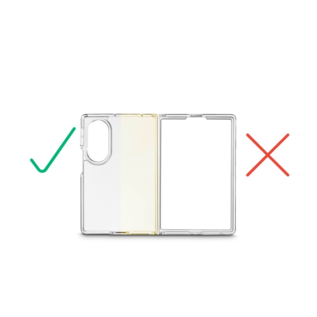 Hama Smartphone-Hülle »Handyhülle für Samsung Galaxy Z Fold8 Transparent« Samsung Galaxy Z Fold8 Anti-Vergilbung, Anti-Rutsch, Kratzschutz, Ultra-Slim