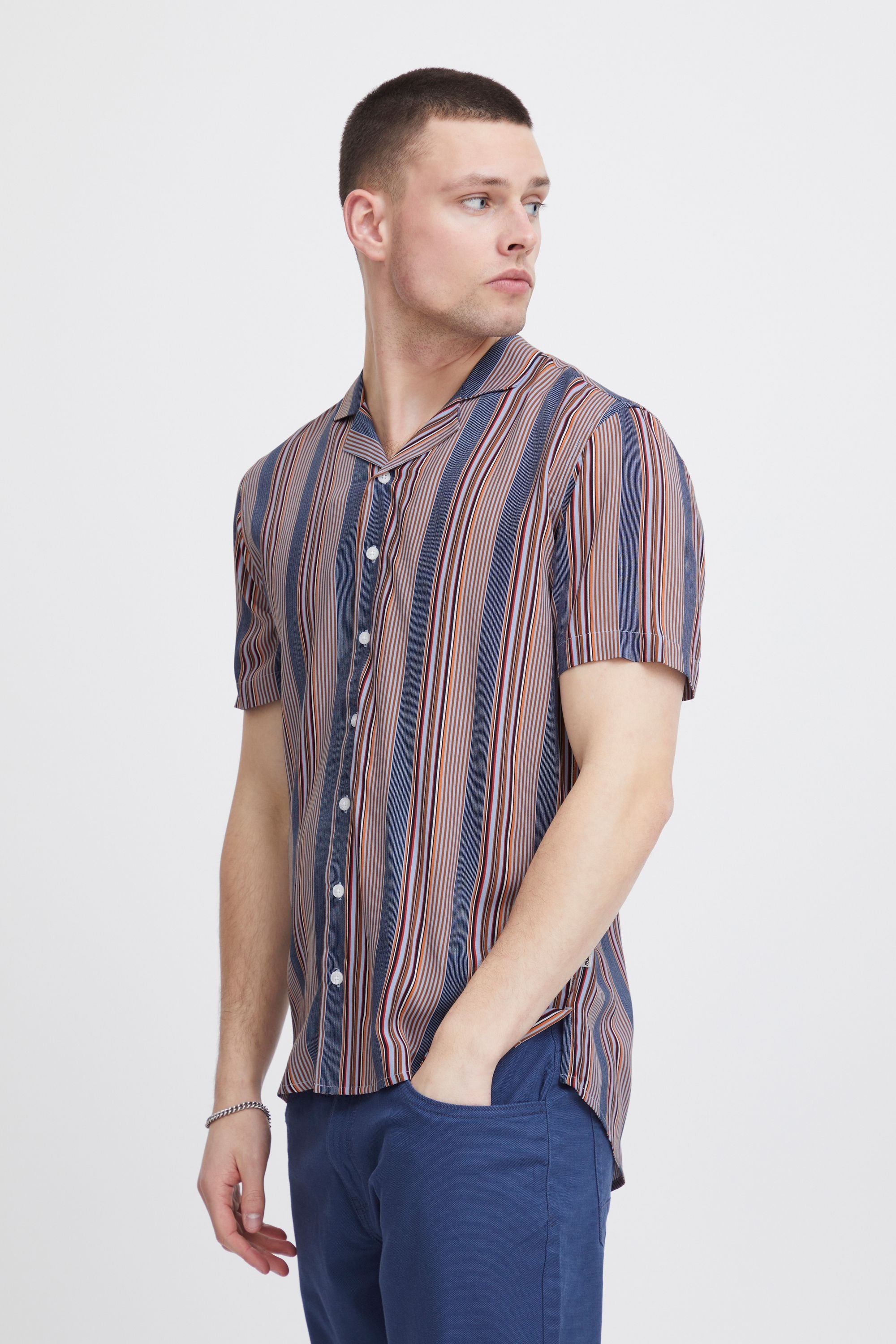 Blend Kurzarmhemd "BHShirt", Sommerliches Kurzarmhemd mit Streifen günstig online kaufen