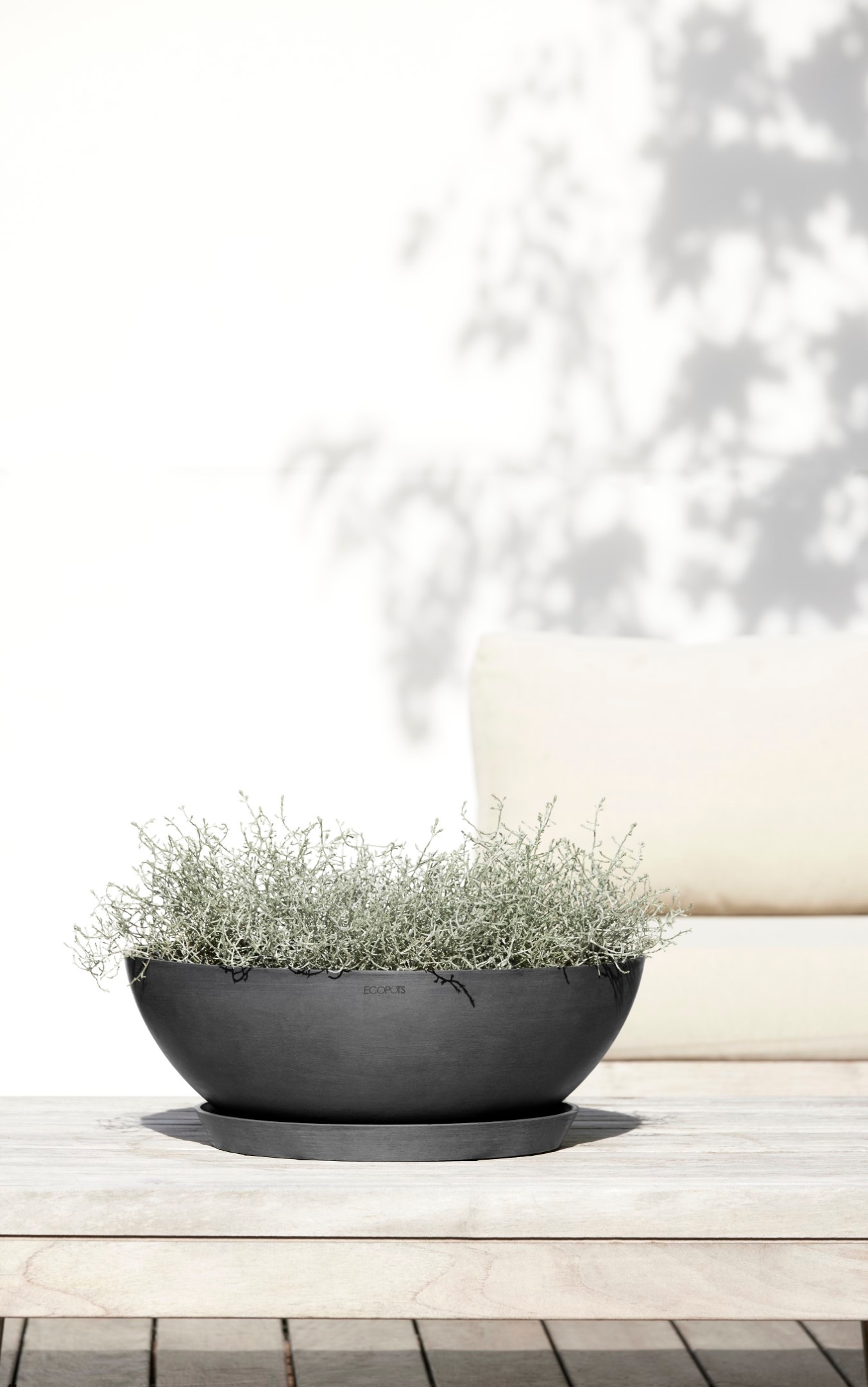 ECOPOTS Blumentopf »Vienna 50 Dunkelgrau« für innen und außen: frostsicher, bruchsicher und lichtbeständig