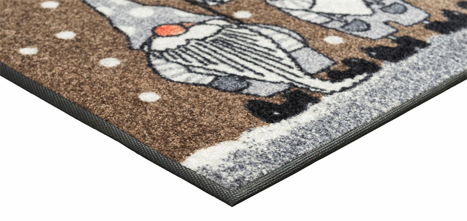 wash+dry by Kleen-Tex Fußmatte »Winterzwerge«, rechteckig, 7 mm Höhe, Schmutzfangmatte, rutschhemmend, waschbar