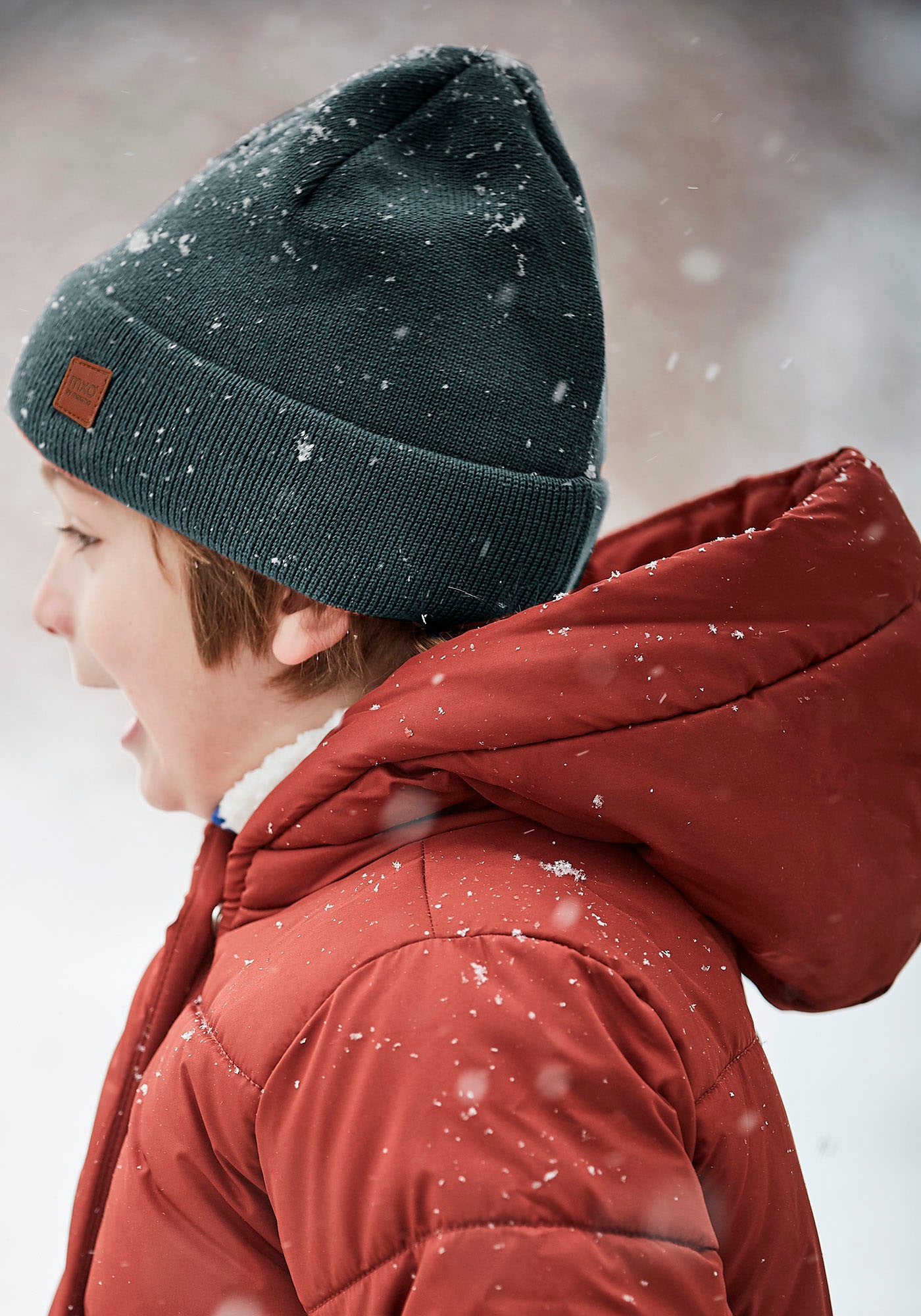 MAXIMO Beanie, Strick, breiter Umschlag, gefüttert, wärmend, weich, unifarben