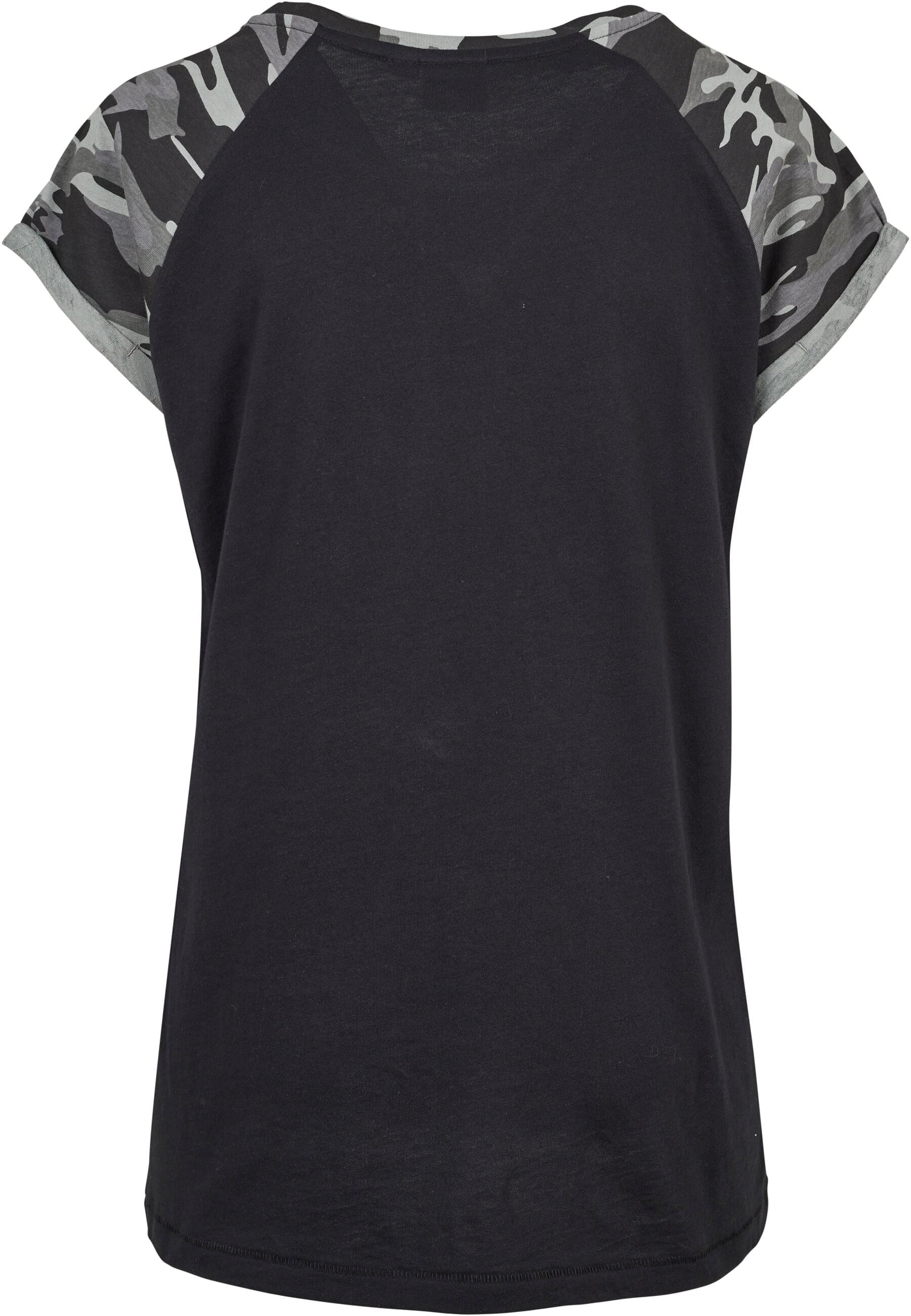 URBAN CLASSICS Kurzarmshirt »Urban Classics Damen Ladies Contrast Raglan Tee«, (1 tlg.)