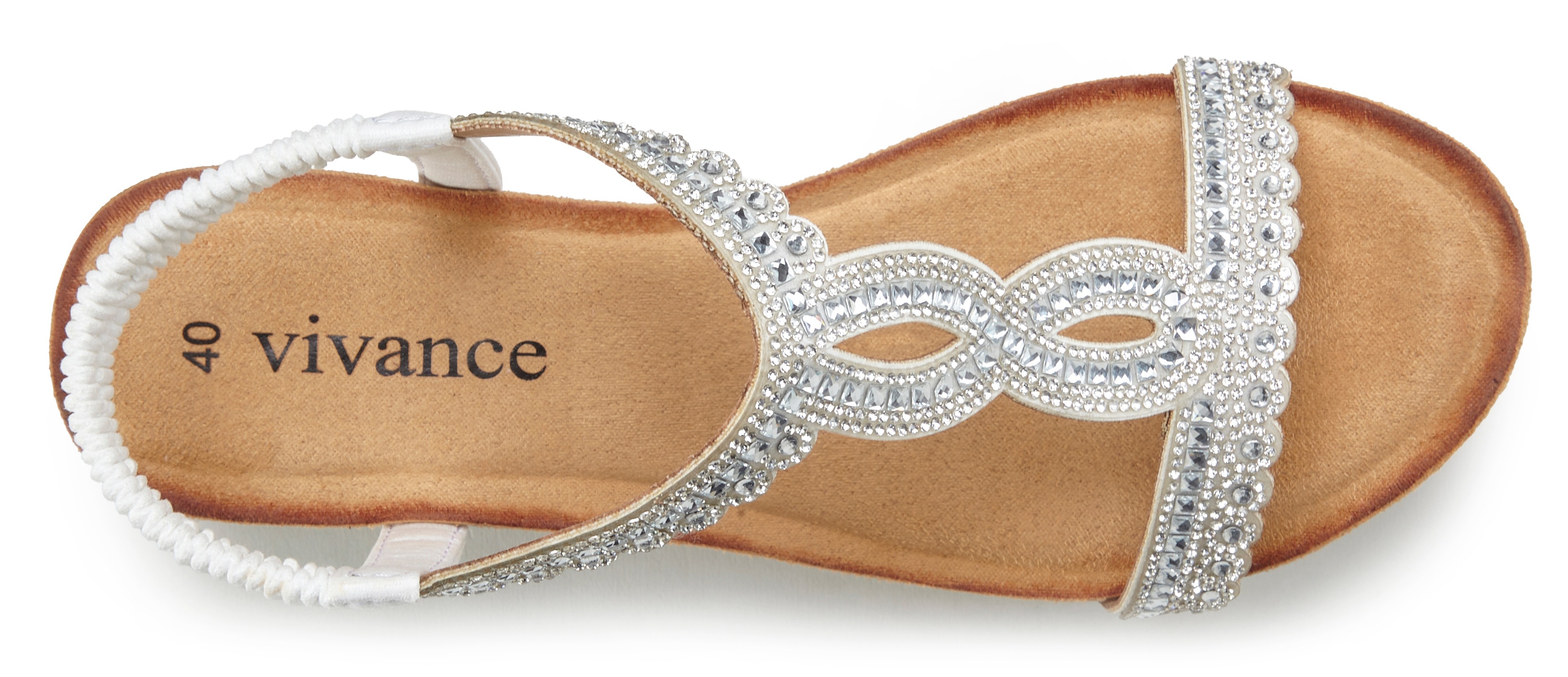 Thumbnail - Vivance Sandalette "Sommerschuh" Sandale, Sommerschuh mit Glitzerdetails und elastischem Riemchen VEGAN