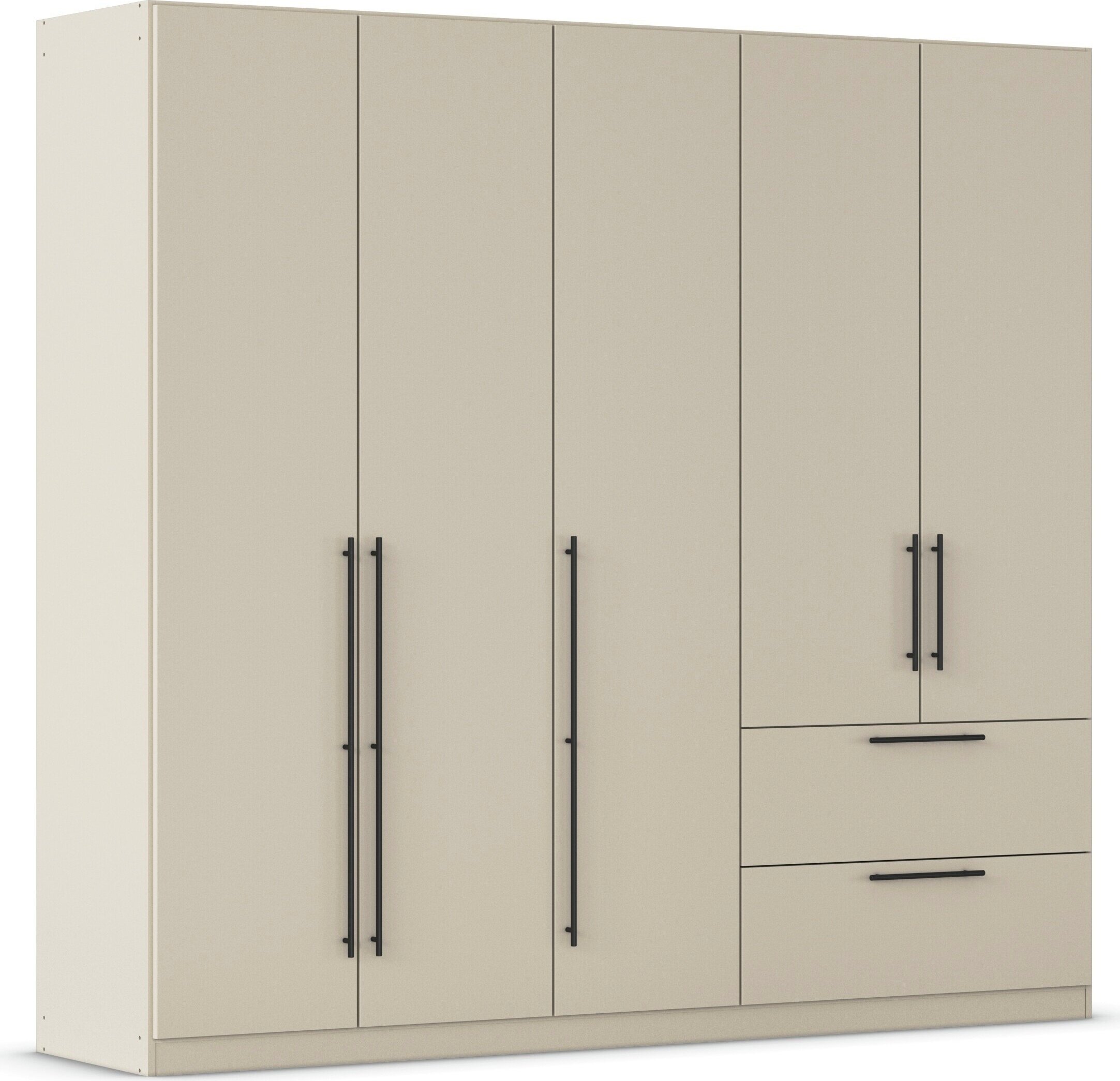 OTTO home Kleiderschrank "Mehrzweckschrank Aktenschrank Möbel Mietswohnung Schlafzimmer AVOLA" 3 verschiedene Ausstattungen BASIC/CLASSIC/PREMIUM (inkl. SOFT-CLOSE), mit hochwertigen Stangengriffen aus Metall in Schwarz MADE IN GERMANY