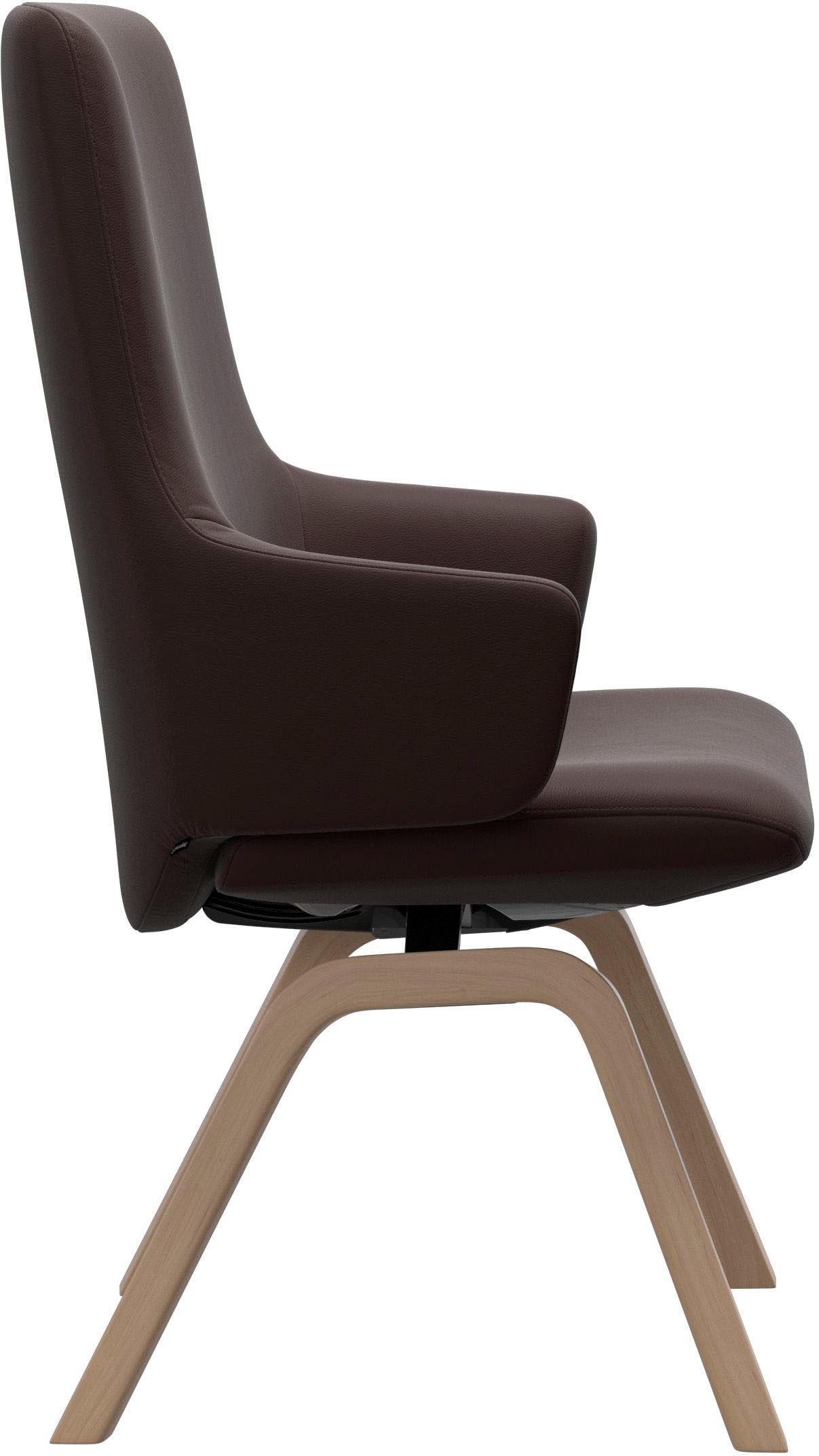 Stressless® Polsterstuhl »Laurel«, Leder PALOMA, High Back mit Armlehne, Größe L, mit schräggestellten Beinen in Eiche