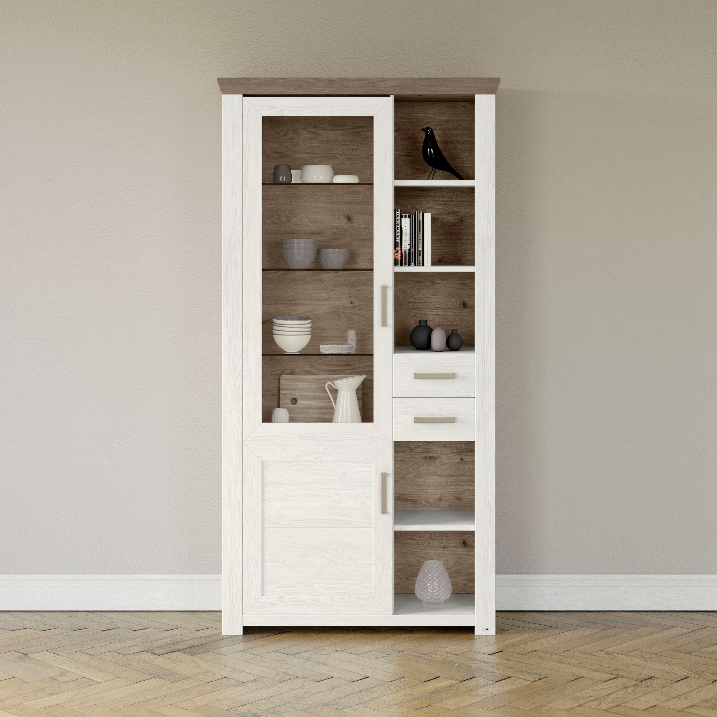 set one by Musterring Standvitrine "York" Typ 05 und 06, mit Glastür, Beleu günstig online kaufen