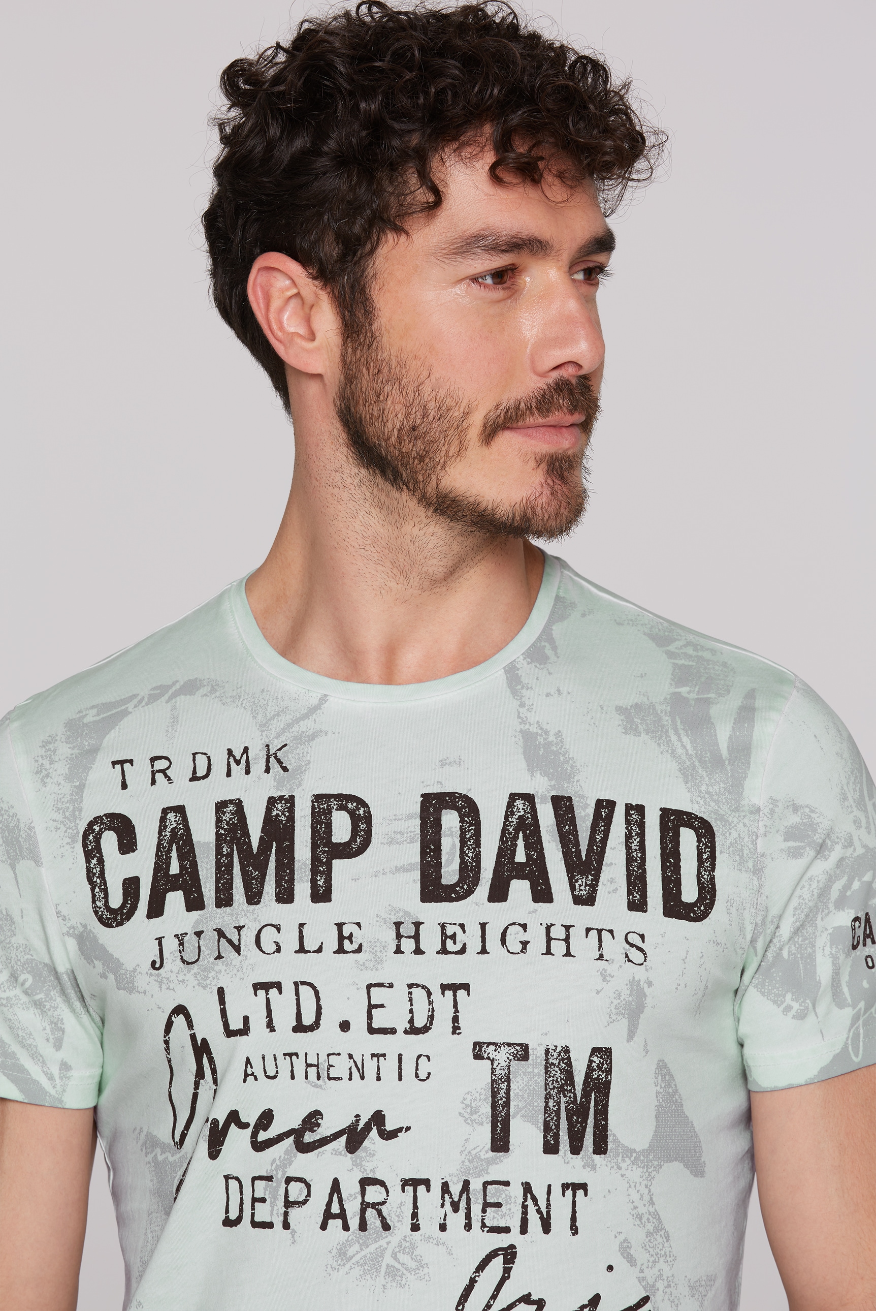 CAMP DAVID Rundhalsshirt, mit All Over-Print