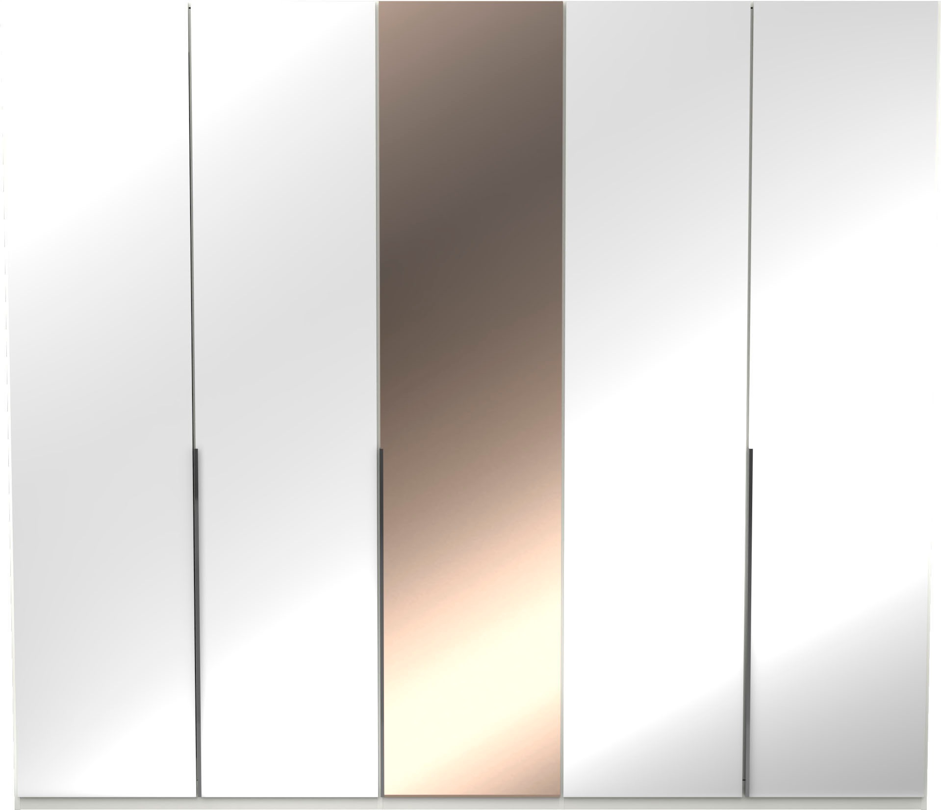 Thumbnail - Musterring Kleiderschrank "San Diego, Kleiderschrank, Schrank, Garderobe, mit Spiegel" weiß, Türen gedämpft,2 Höhen, meh...