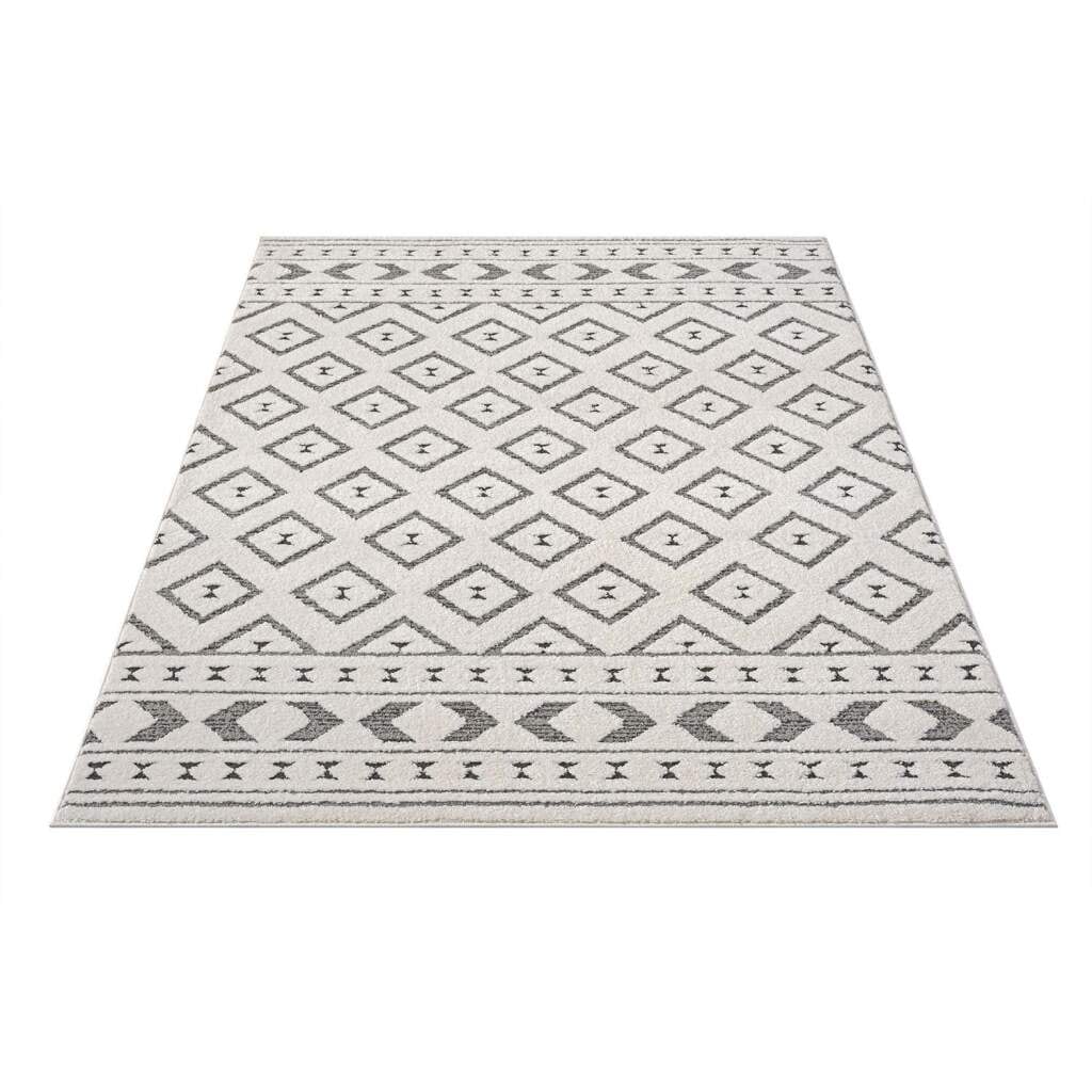 Carpet City Teppich »LOUNGE 9999«, rechteckig, 15 mm Höhe, Kurzflor-Teppich Modern, Hoch-Tief-Struktur, Wohnzimmer, Schlafzimmer