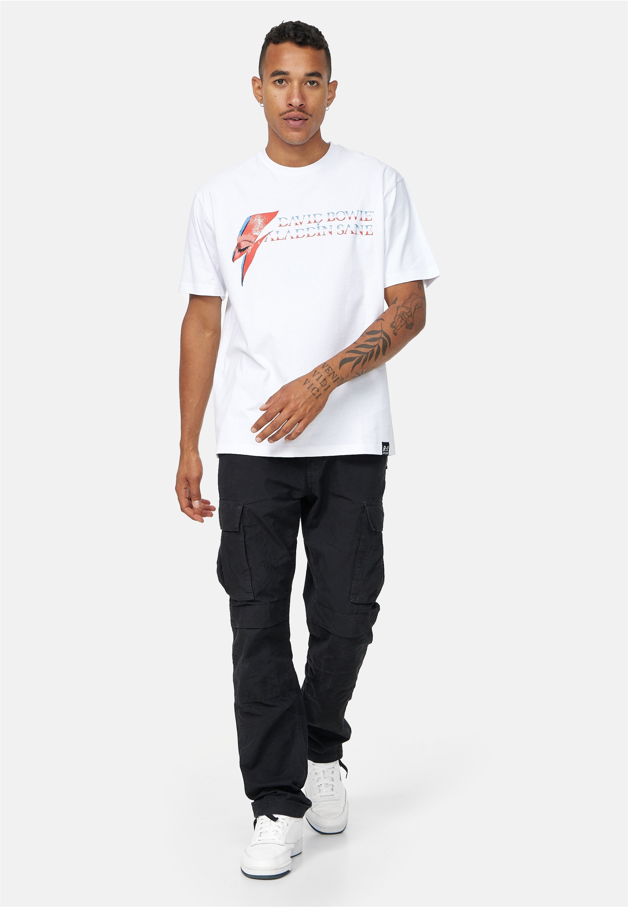 Thumbnail - Recovered T-Shirt "David Bowie Aladdin Sane Relaxed" 1 Stk. tlg. mit coolem David Bowie Album-Print