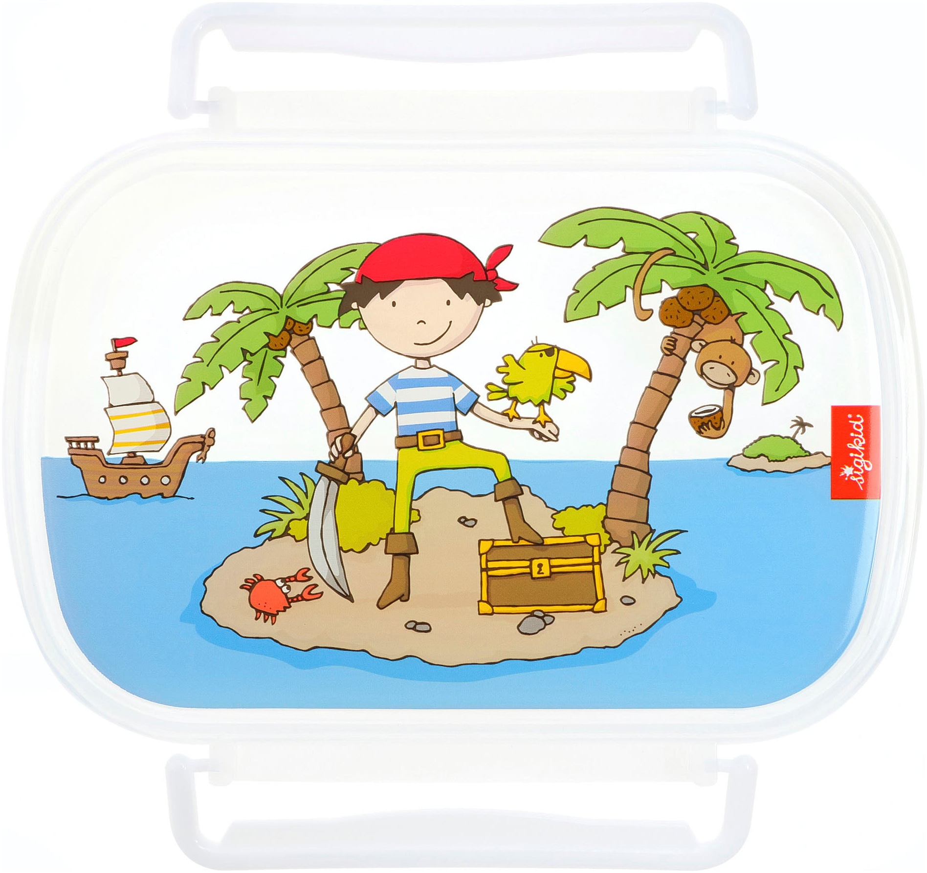 Sigikid Lunchbox »Sammy Samoa blau«, (2 tlg.)