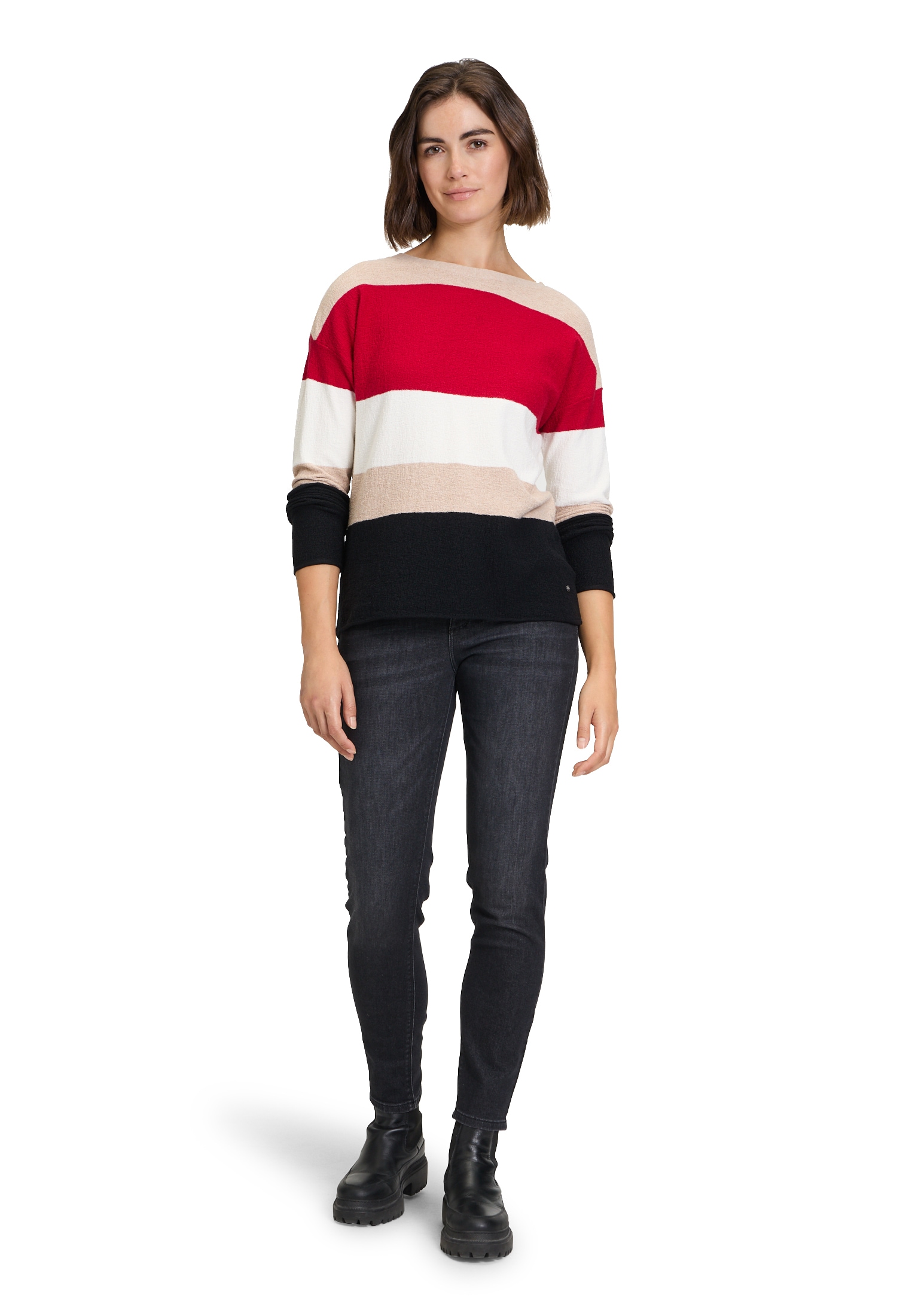Betty&Co Strickpullover »Betty & Co Strickpullover mit Streifen«, (1 tlg.), Struktur