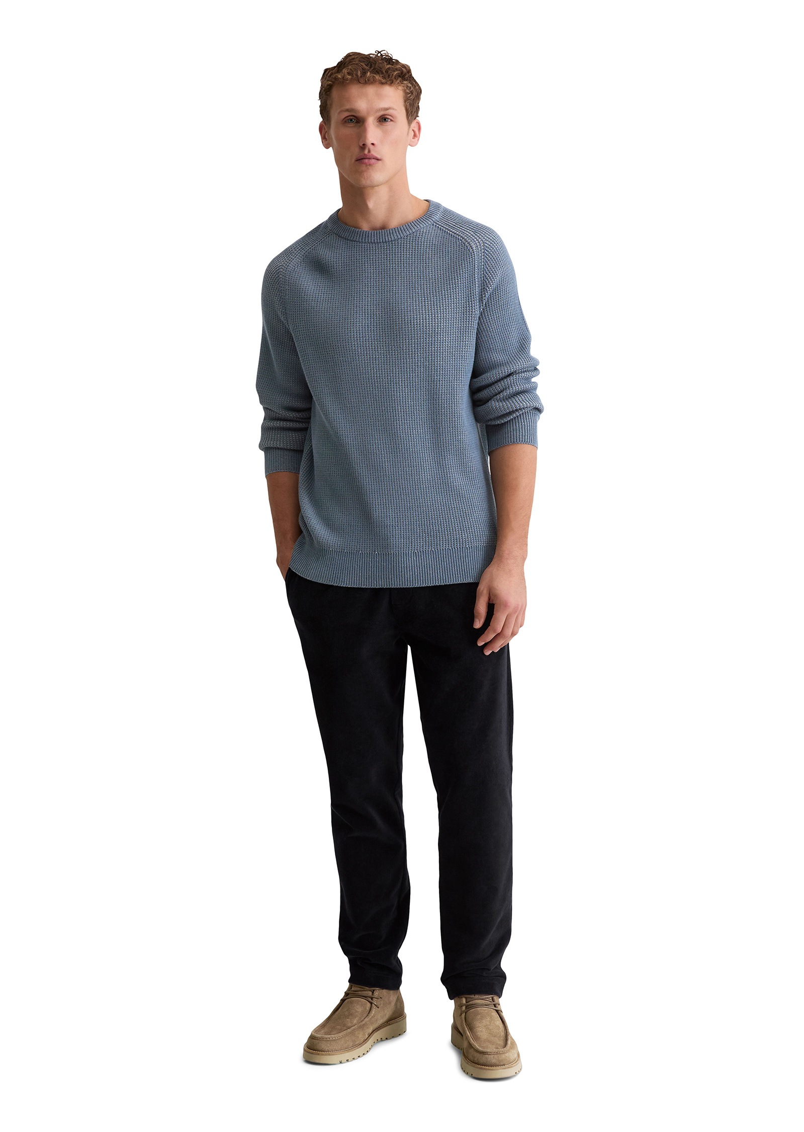 Marc O'Polo Rundhalspullover »aus Bio-Baumwolle«