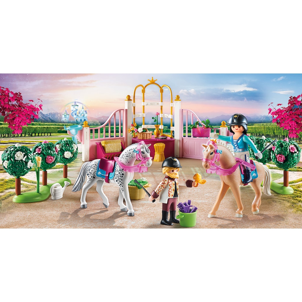 Playmobil® Konstruktions-Spielset »Reitunterricht im Pferdestall (70450), Princess«, (185 St.), Made in Germany