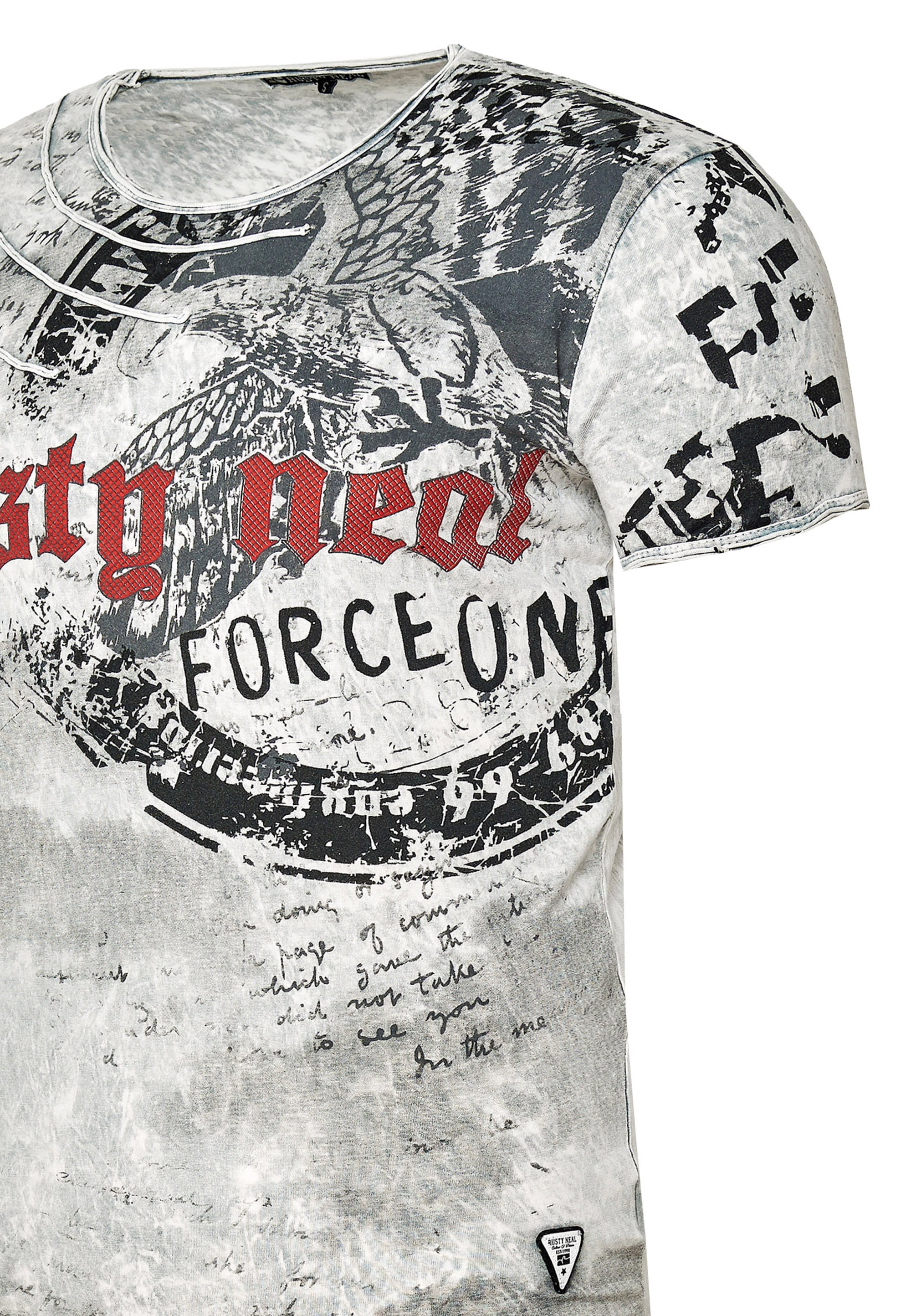 Rusty Neal T-Shirt, mit eindrucksvollem Print