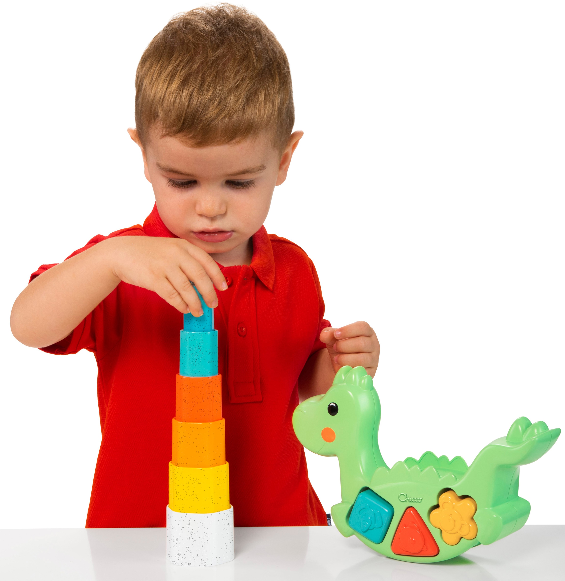 Chicco Lernspielzeug »2 In 1 Schaukeldino«, teilweise aus recyceltem Material; Made in Europe