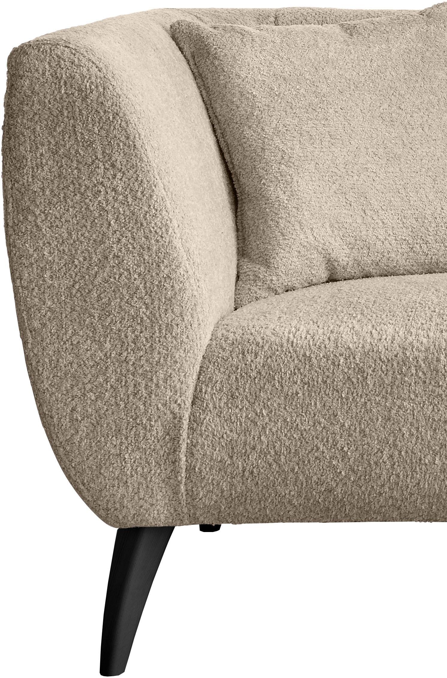 Home affaire Ecksofa »Lazio modern und bequem, schmale Armlehnen, tolle Detailverarbeitung« zwei verschiedene Fußfarben wählbar